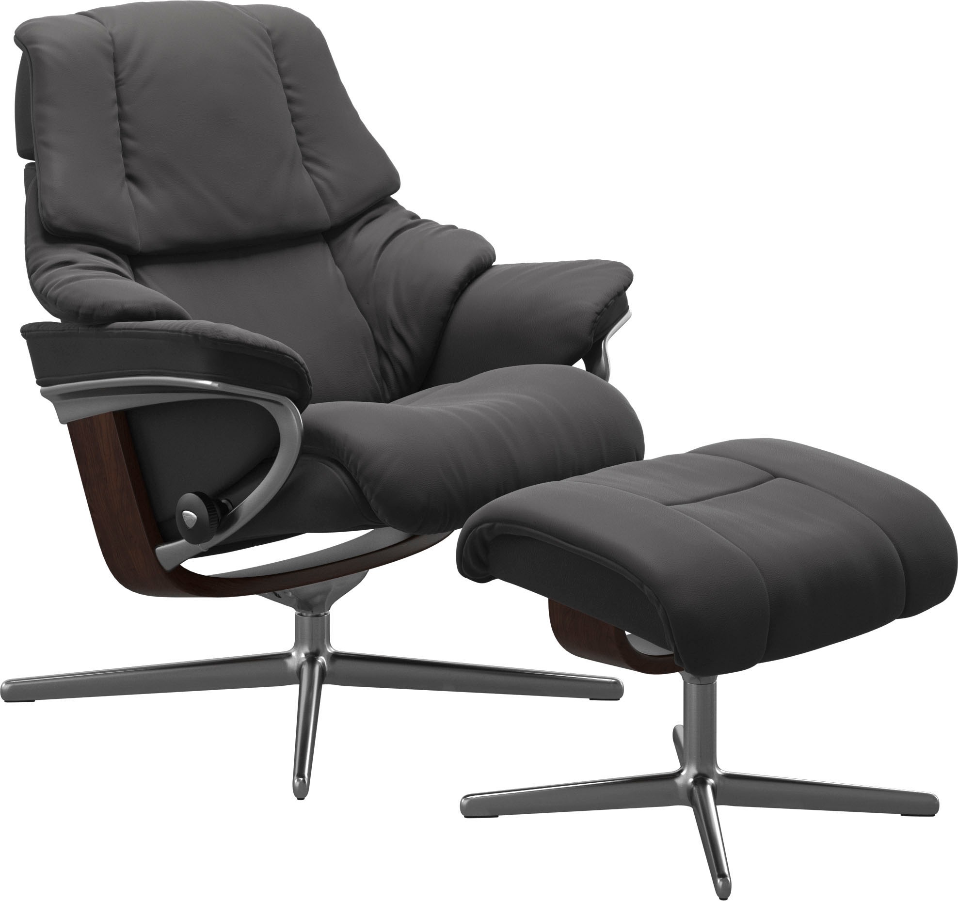 Stressless® Relaxsessel »Reno«, mit Cross Base, Größe S, M & L, Holzakzent Braun