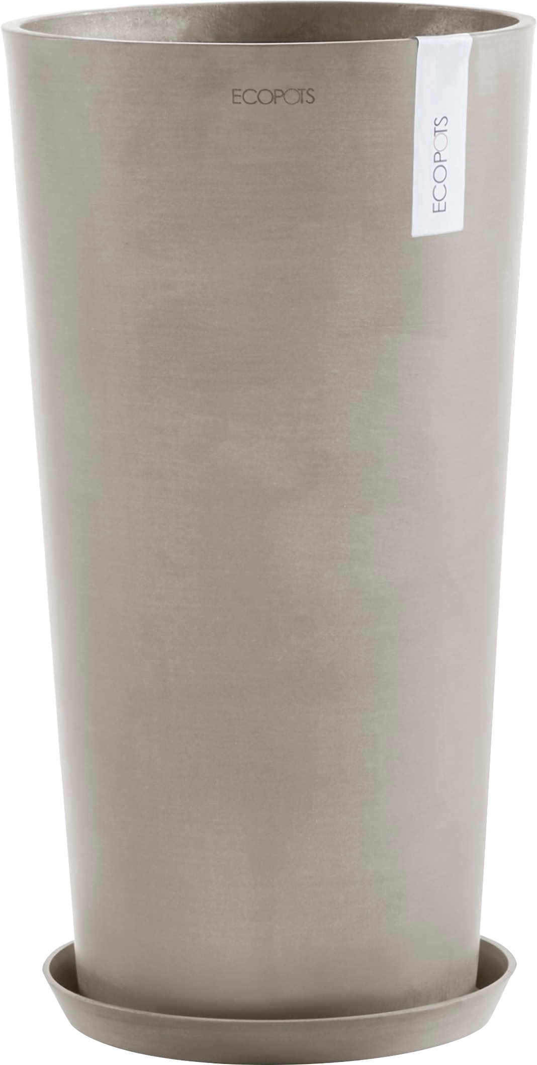 ECOPOTS Blumentopf »Amsterdam extrahoch 90 Taupe« für innen und außen: frostsicher, bruchsicher und lichtbeständig Taupe;geschliffen