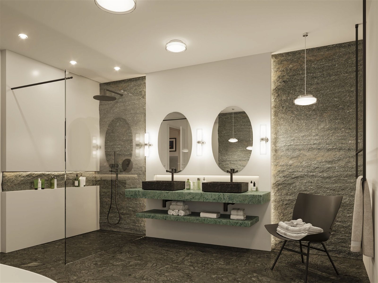 Paulmann LED Pendelleuchte »Selection Bathroom Luena IP44 11,5W 3000K Chrom 230V Glas/Metall«, 1 flammig