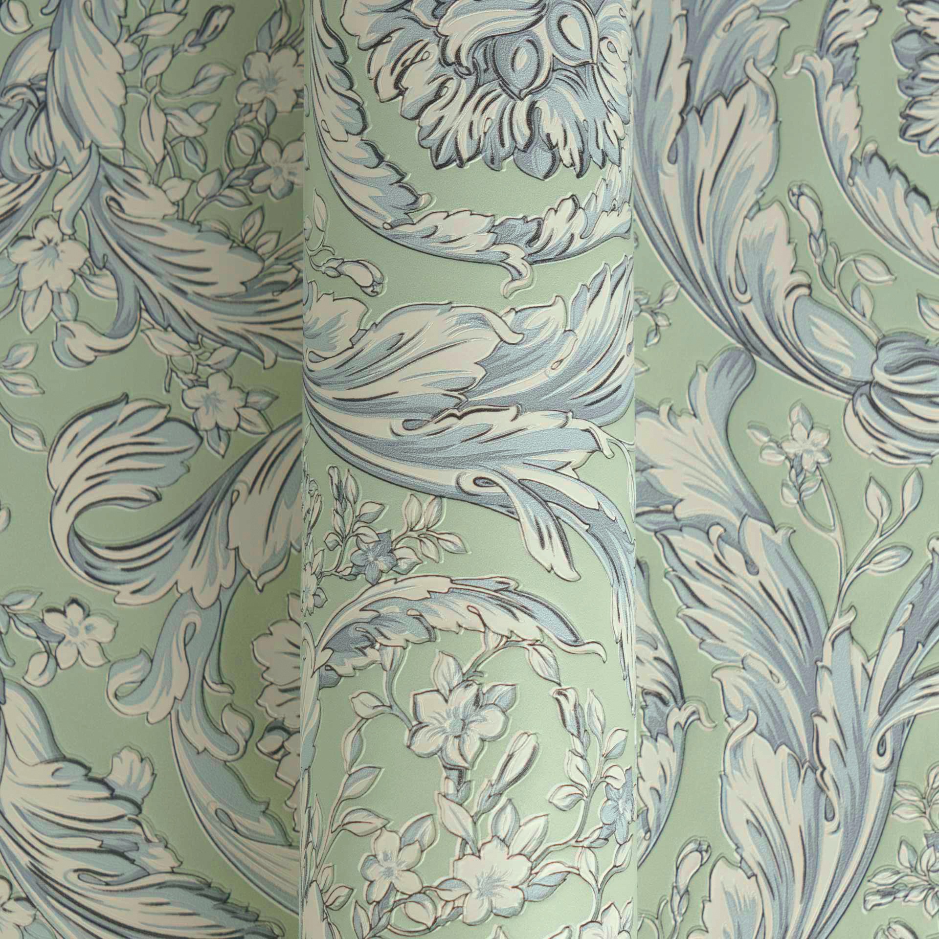 Versace Vliestapete »Versace 6 Barocco –« 3D-Optik | Barock | Motiv geprägt Neo-klassisches Rankenmuster mit Glanz & strukturierter Prägung