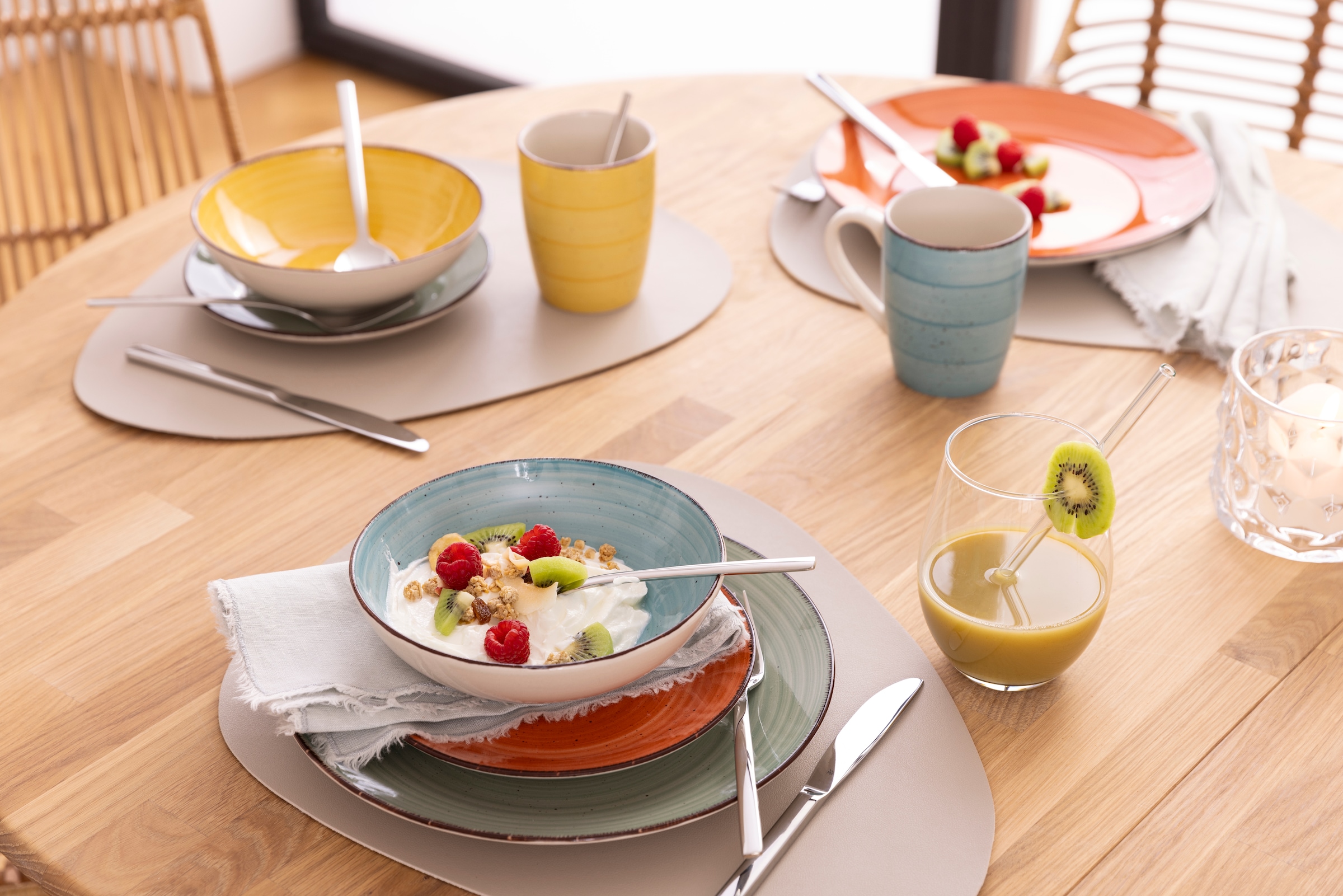 my home Kombiservice »Geschirr-Set, Service Verceia« Pinselstrich-Dekor, vo günstig online kaufen