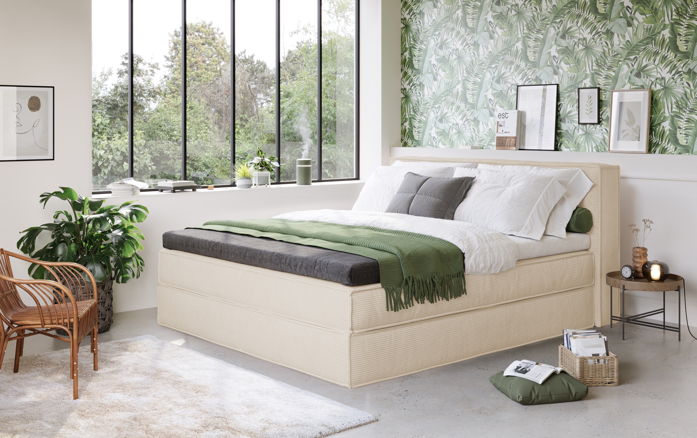 LeGer Home by Lena Gercke Boxspringbett »Addyson«, (Härtegrade H2, H3 und H günstig online kaufen
