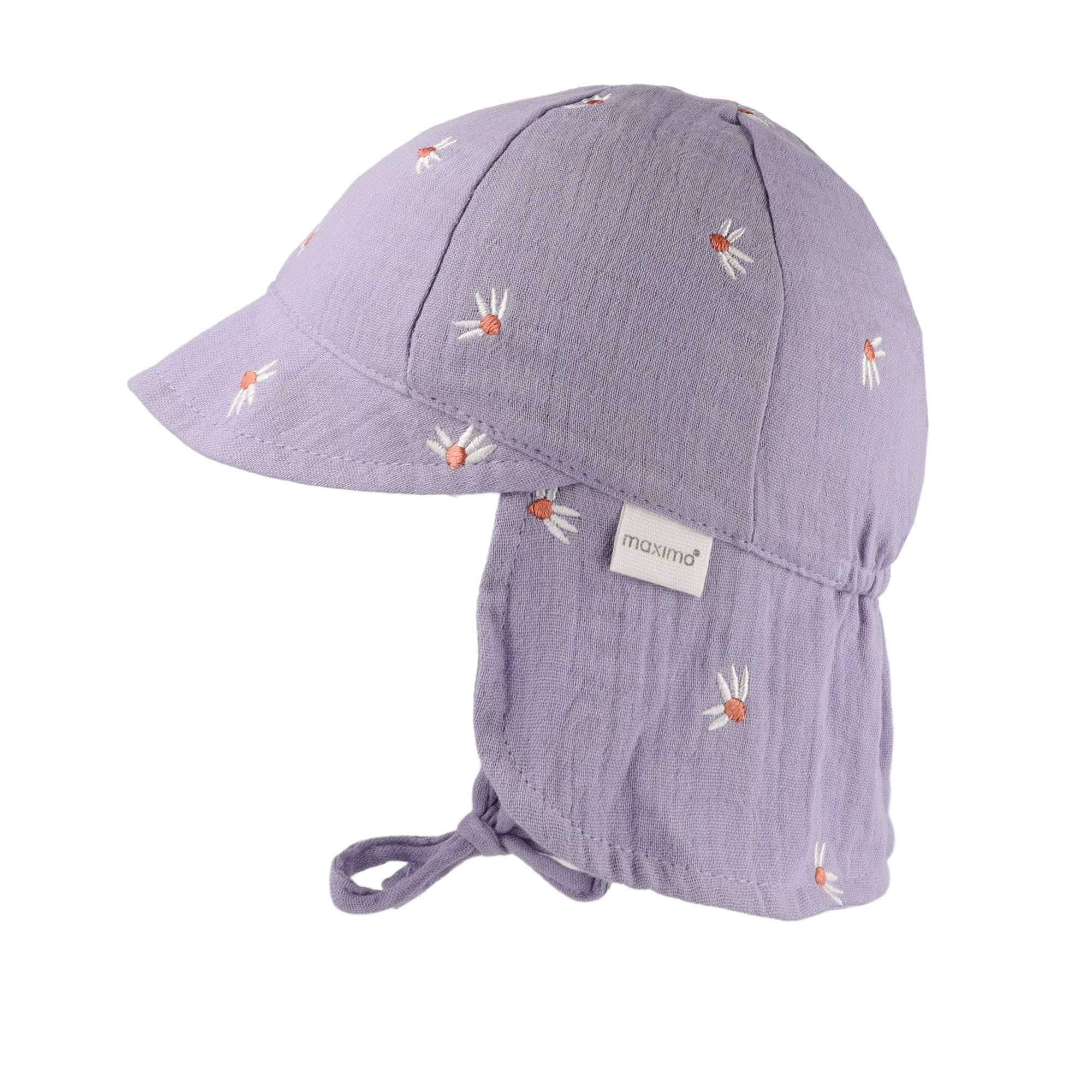 MAXIMO Schirmmütze 1 Stk. graumeliert, Auto-Stickerei, Musselin, zum Binden