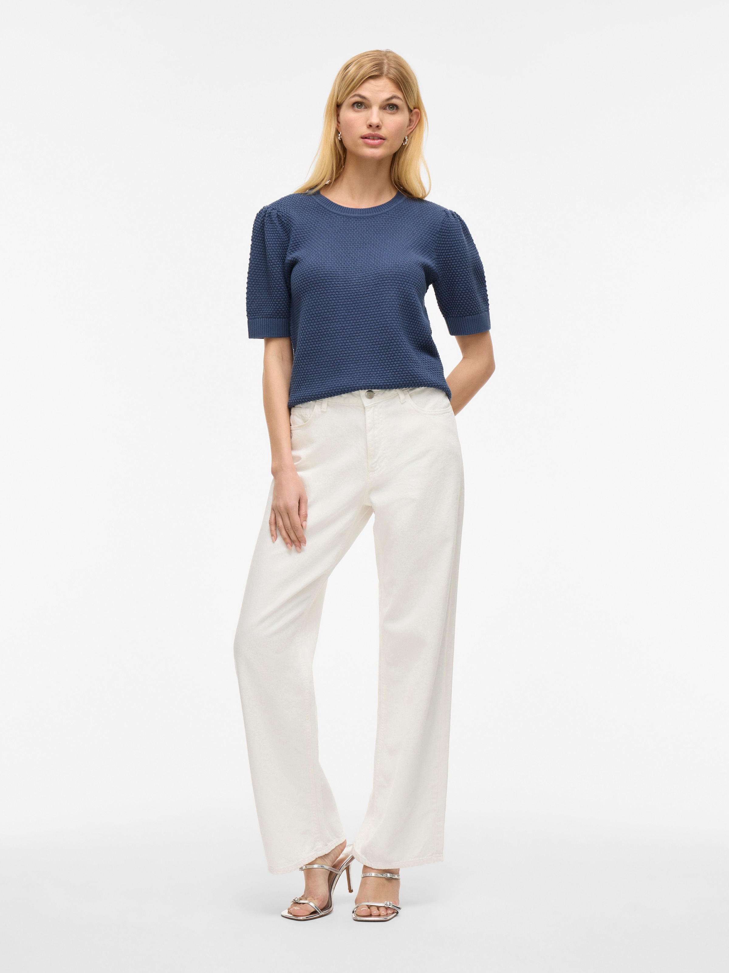 Vila Kurzarmpullover »VIDALO O-NECK S/S KNIT TOP - NOOS«