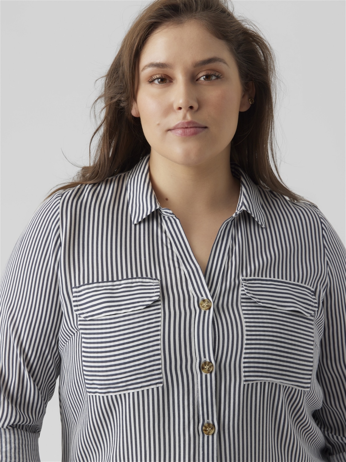 Vero Moda Curve Hemdbluse »VMBUMPY L/S SHIRT NEW CURVE GA NOOS«