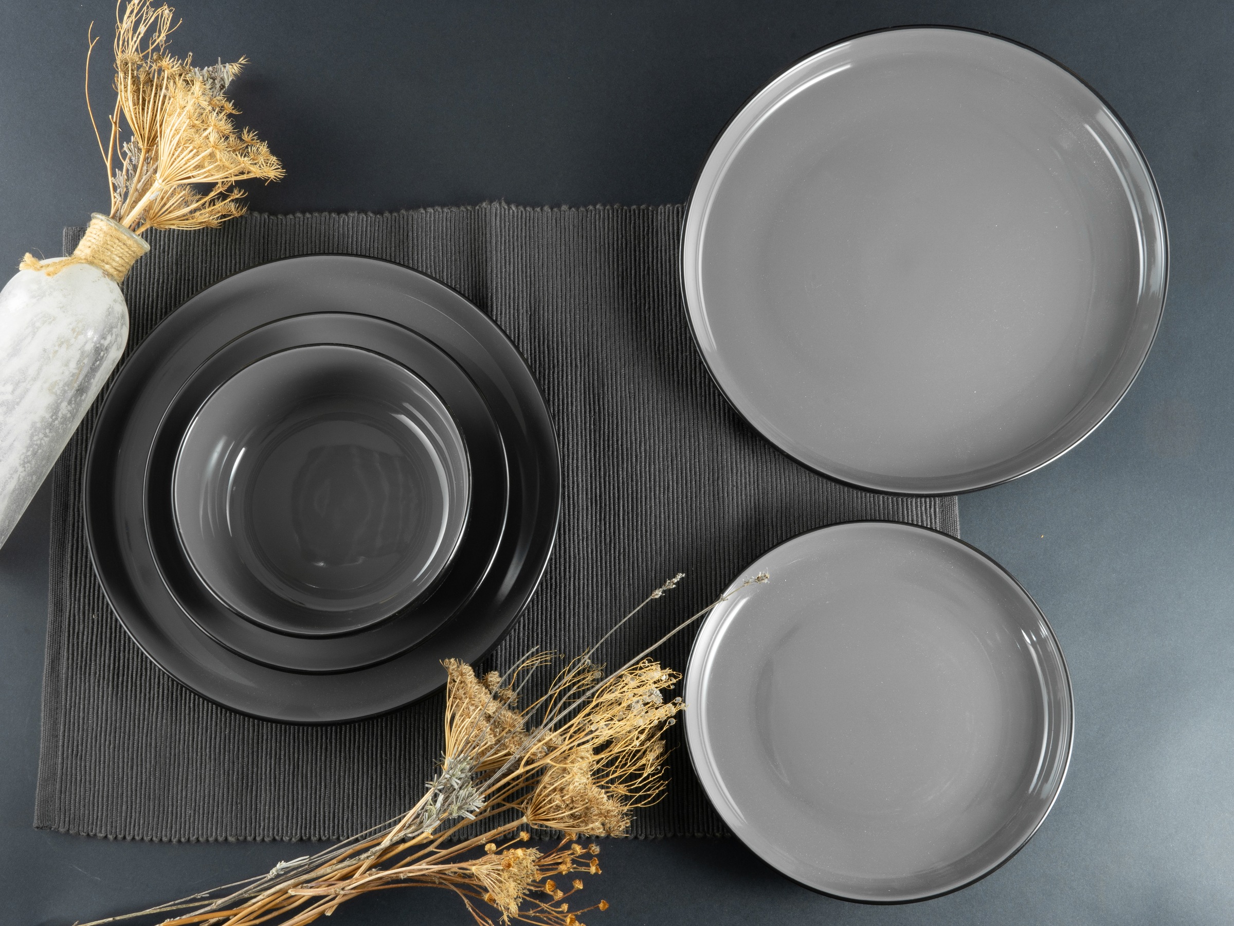my home Tafelservice »modernes Geschirr-Set, Service Östra Greda«, (Set, 12 günstig online kaufen