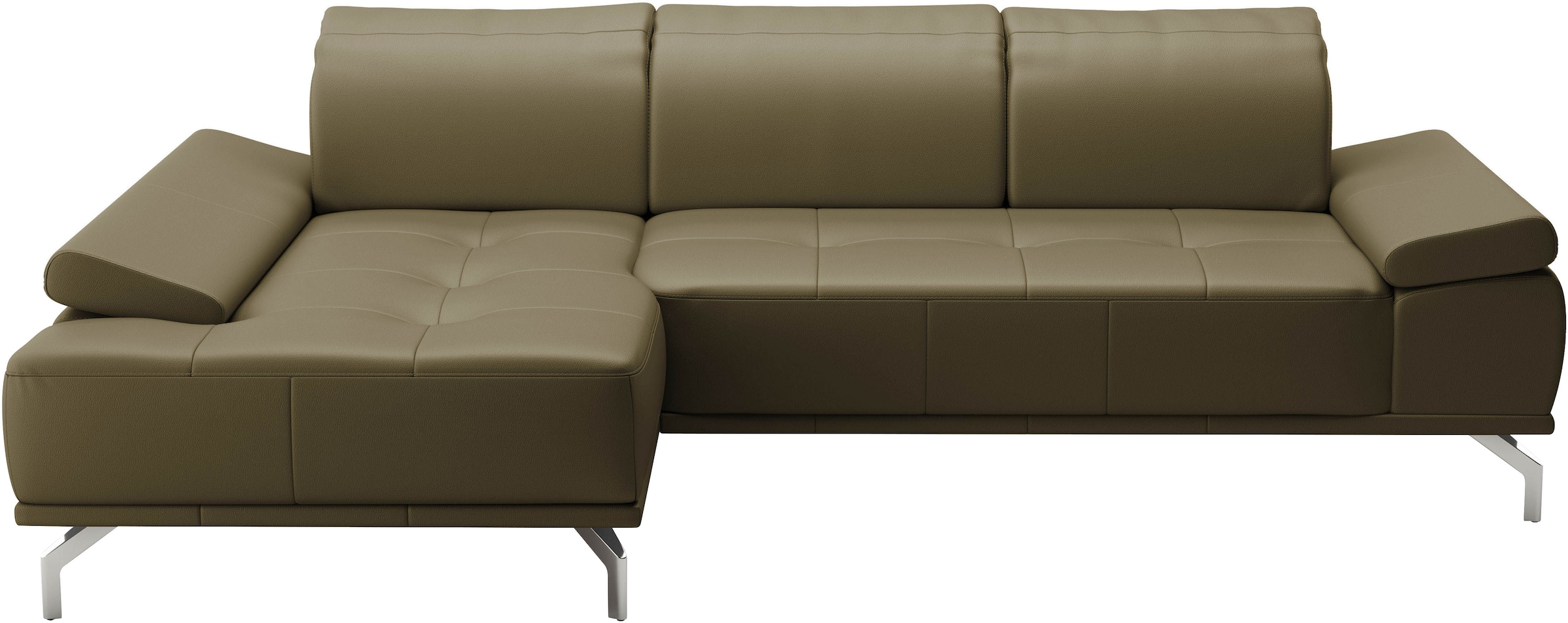 Places of Style Ecksofa »Caluna«, Inkl.Sitztiefenverstellung, wahlweise mit Kopf- und Armteilverstellung