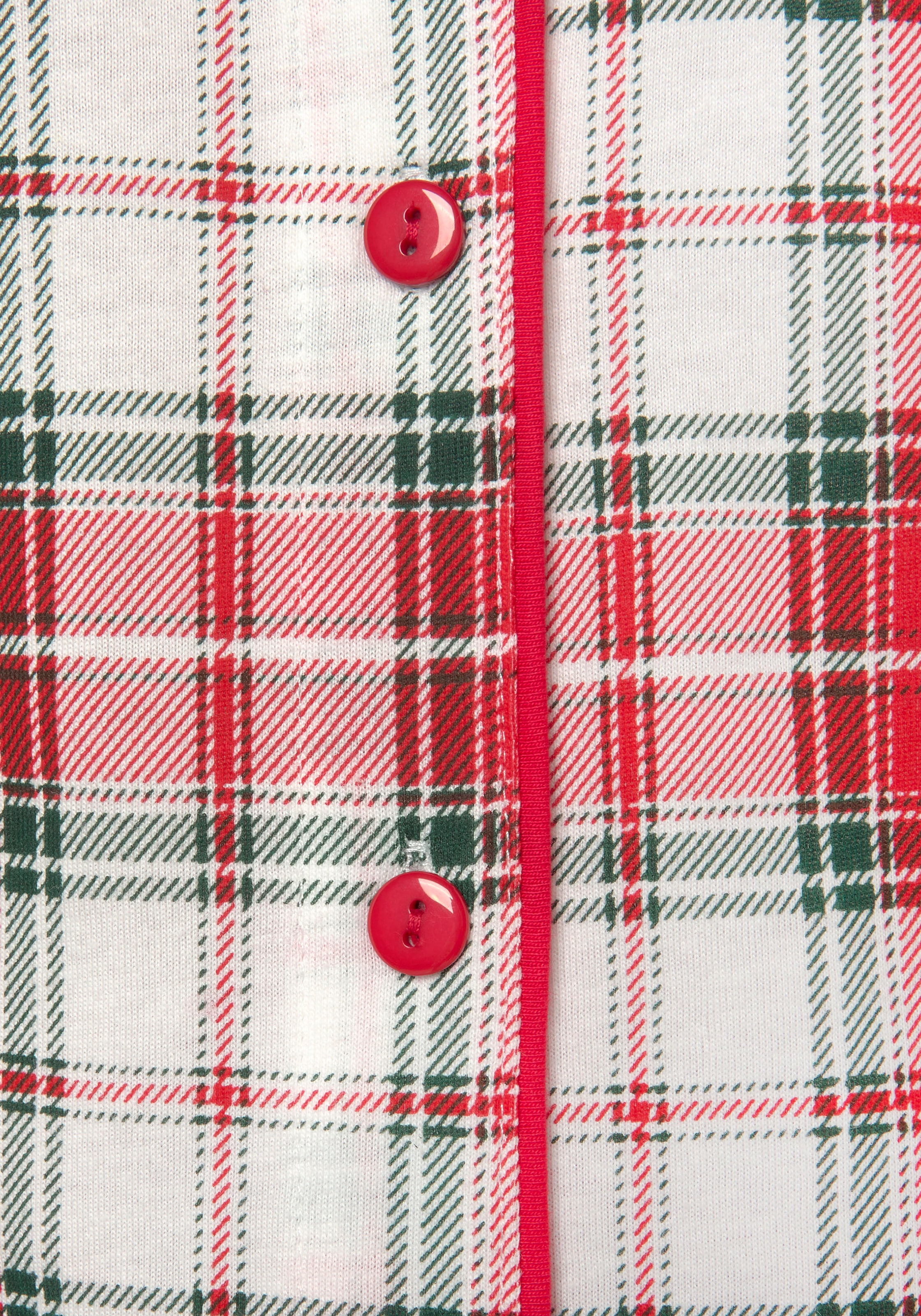 LASCANA Schlafanzug, (3 tlg., incl. Schlafmaske), mit Karodruck online  kaufen