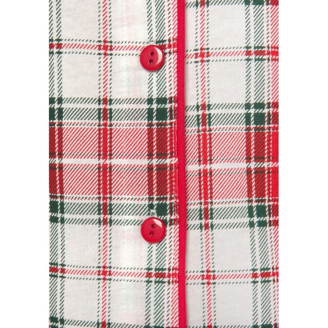 LASCANA Schlafanzug, (3 tlg., incl. Schlafmaske), mit Karodruck online  kaufen