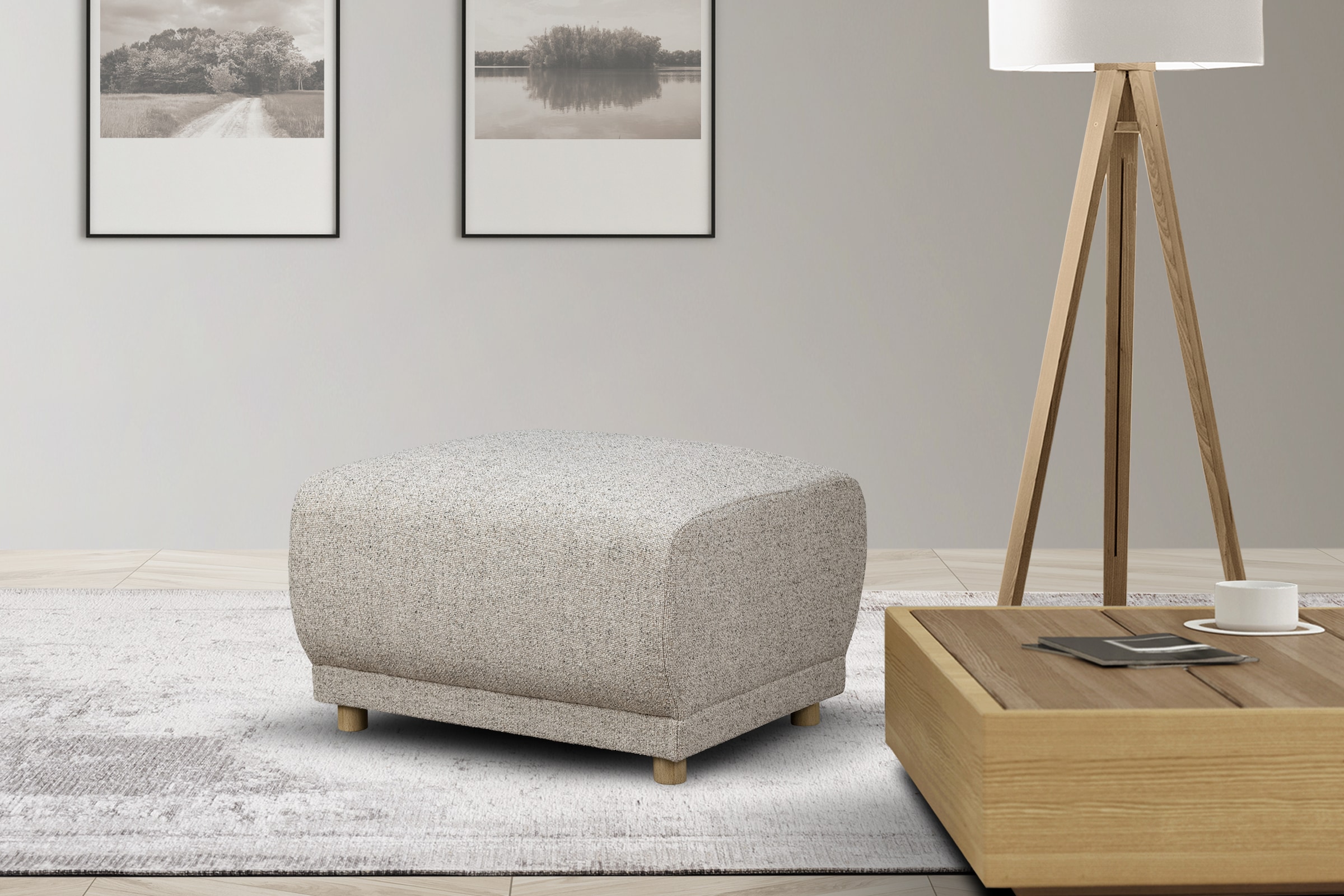 Home affaire Polsterhocker "LEMPS" klein passend zur Serie, B/T/H: 70/70/46 günstig online kaufen