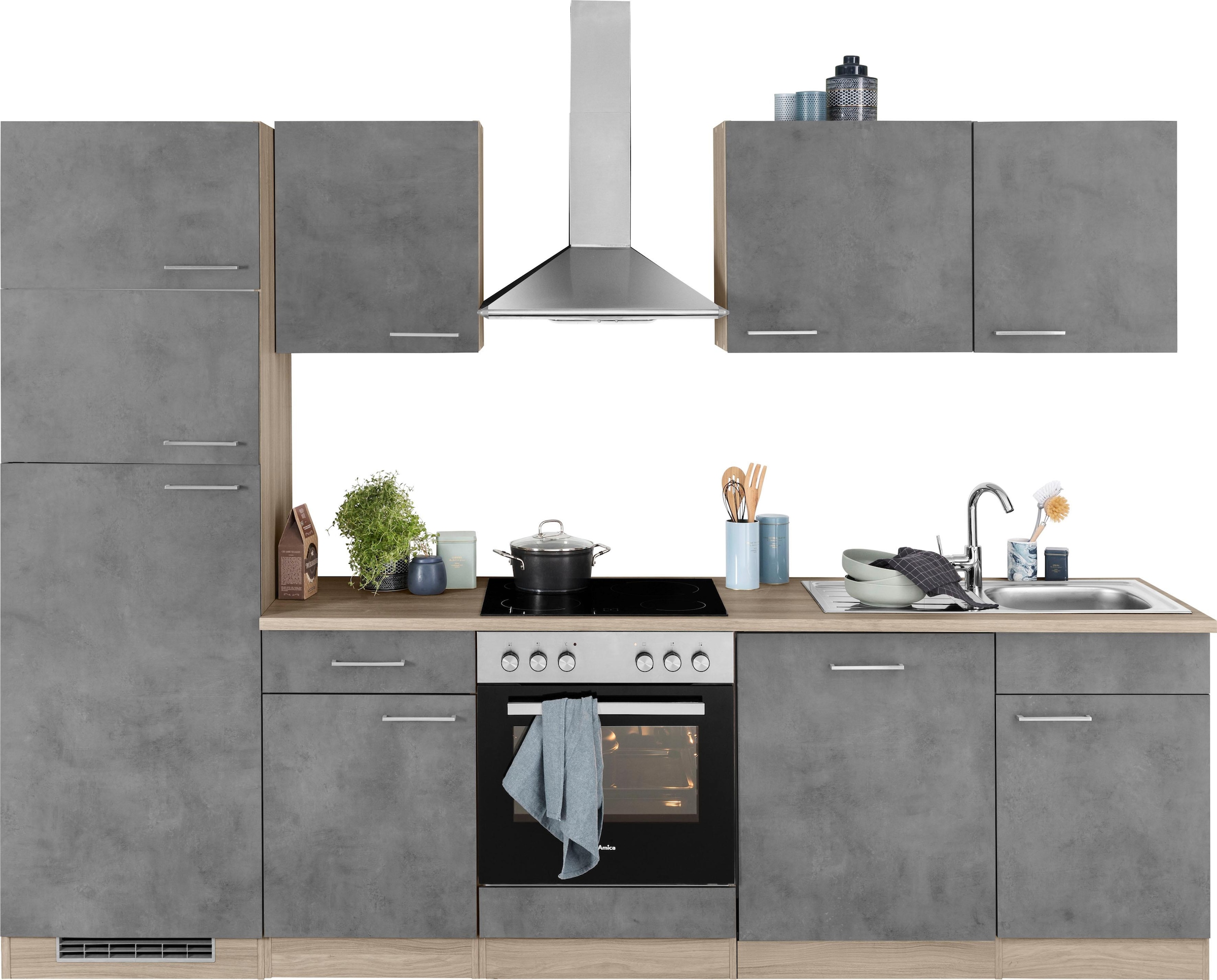 wiho Küchen Küchenzeile »Zell«, mit E-Geräten, Breite 280 cm online  bestellen