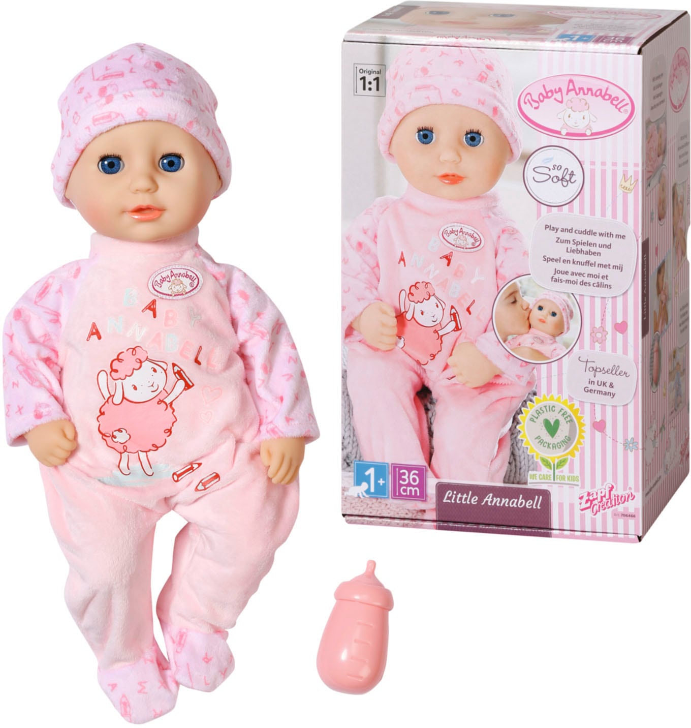 Babypuppe »Little Annabell, 36 cm«, mit Schlafaugen