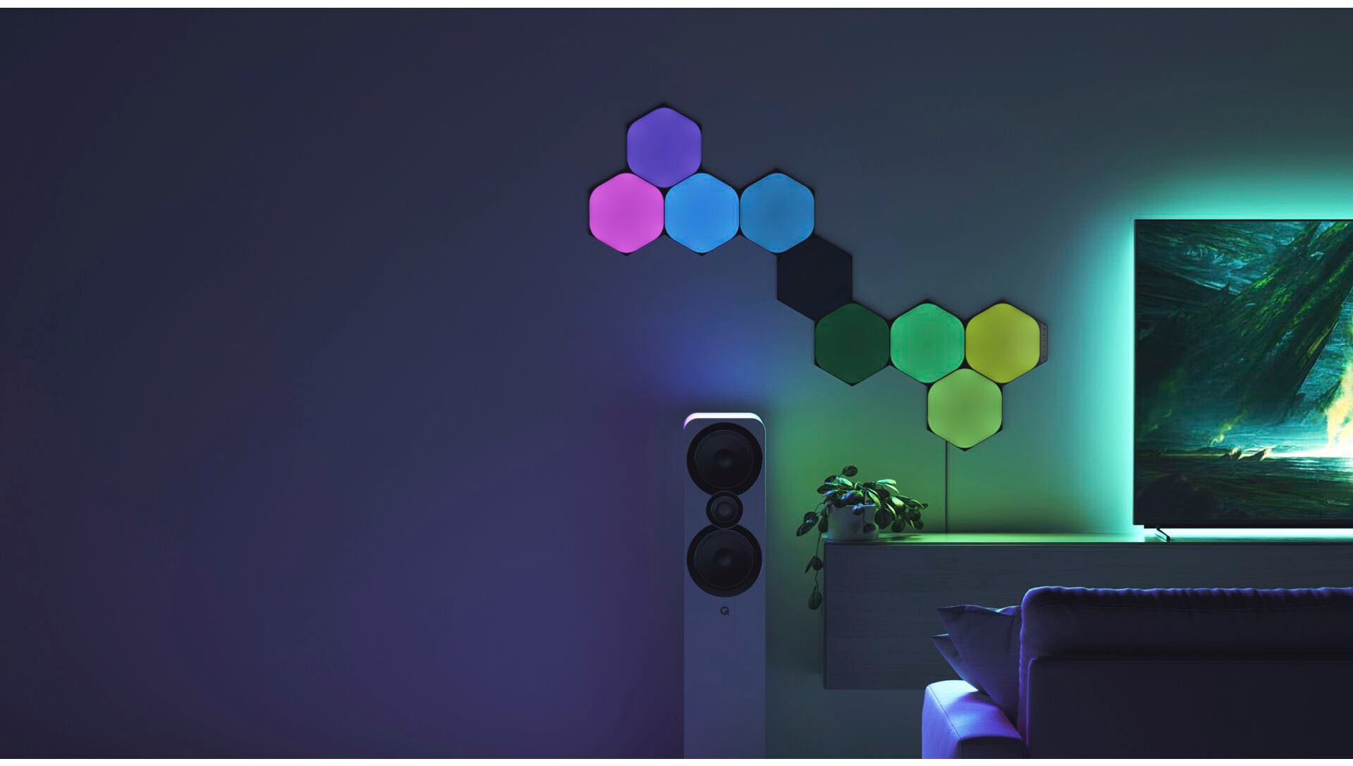 nanoleaf LED Dekolicht »Nanoleaf Shapes Ultra Black Hexagons Expansion Pack - 3PK«, Expansion Pack - 3 PK, Erweiterung zum Starter Kit