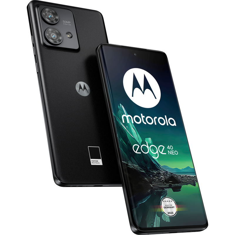 MOTOROLA Smartphone »moto edge neo 40, 12+256 GB« Black Beauty Black Beauty 5G, NFC, WLAN, Bluetooth, 3D-Glas