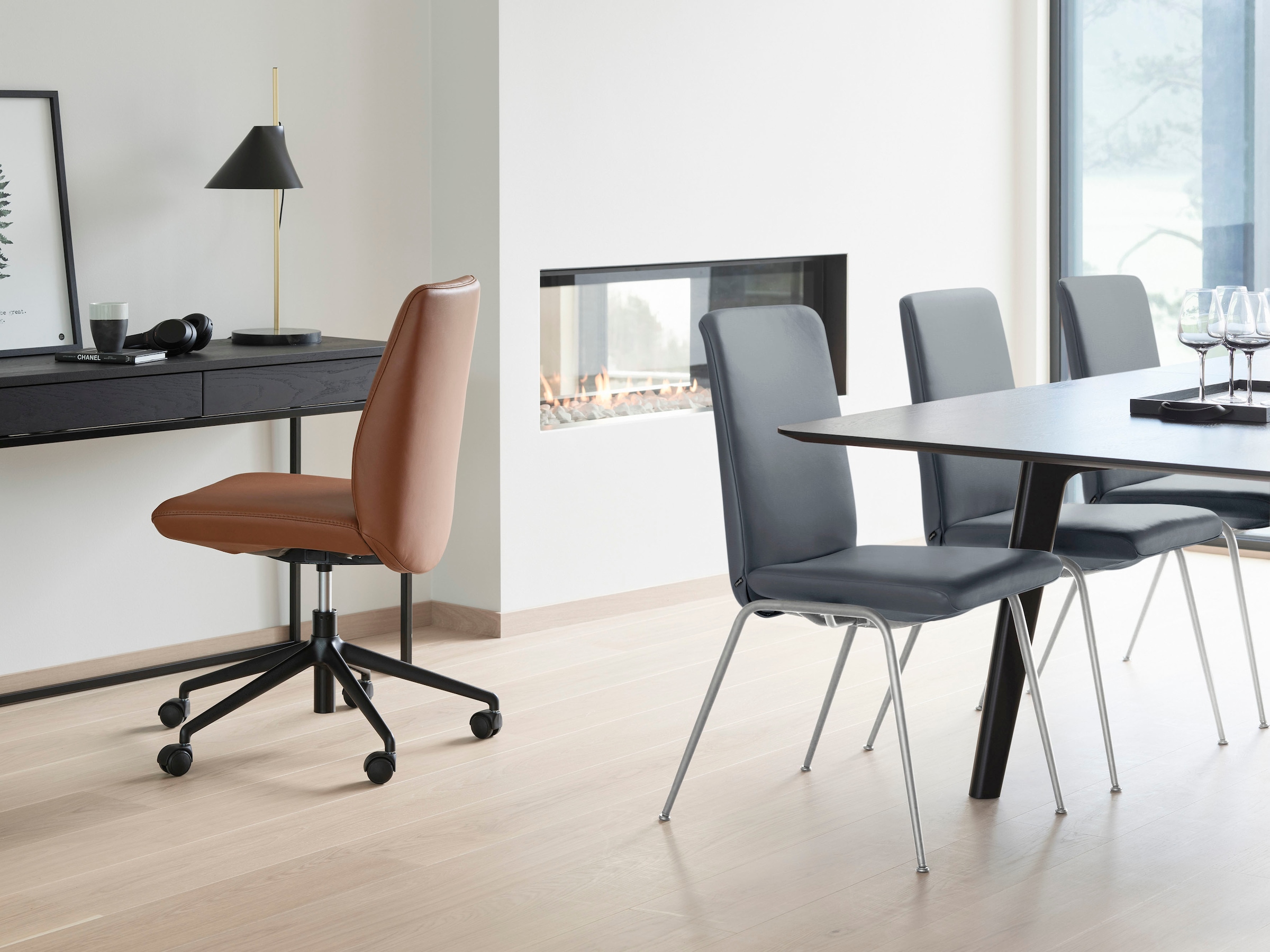 Stressless® Polsterstuhl »Laurel«, Leder BATICK, Low Back, Größe L, mit Beinen aus Stahl in Chrom matt