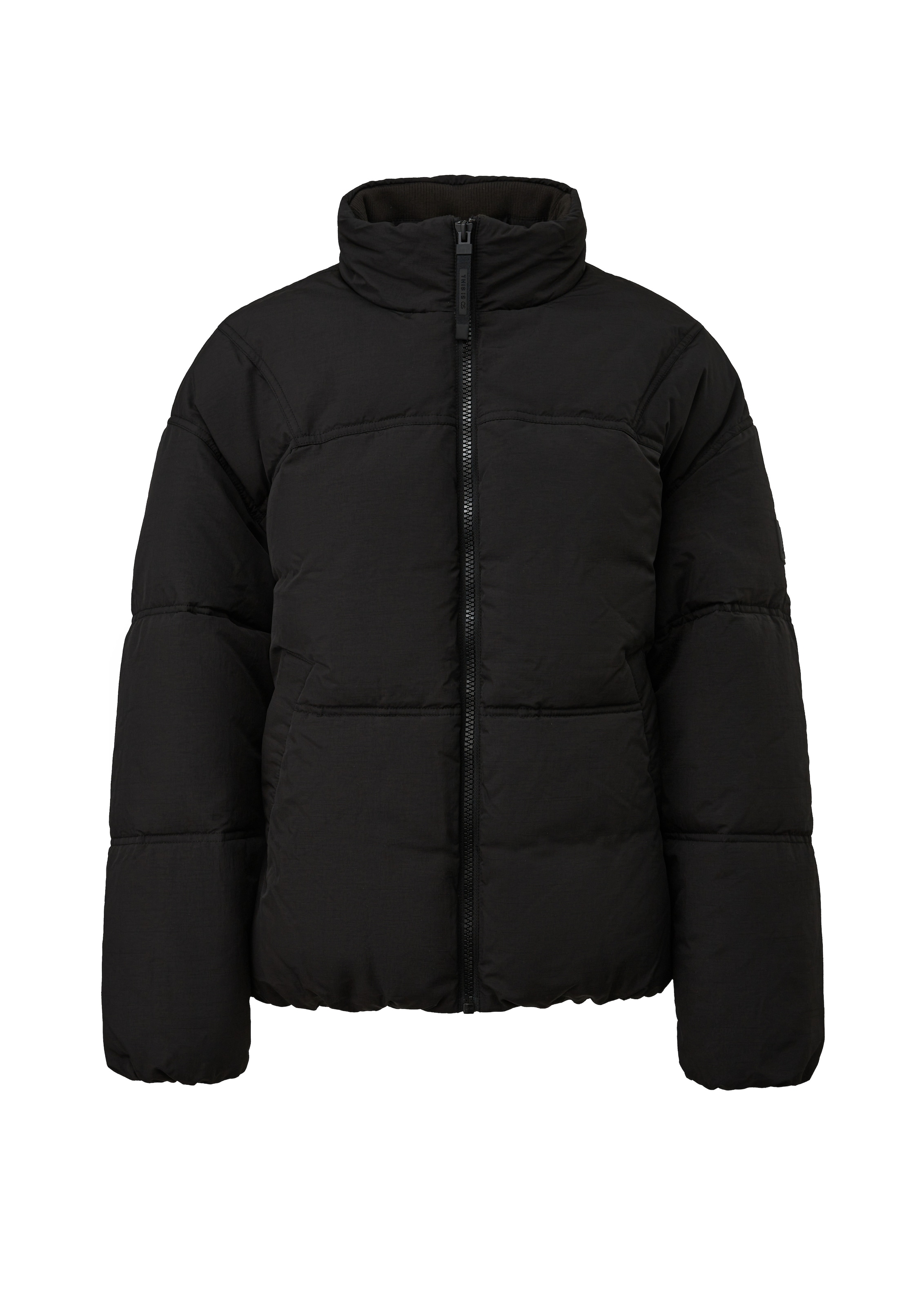 QS Steppjacke ohne Kapuze Winterjacke mit Stehkragen und Reißverschluss