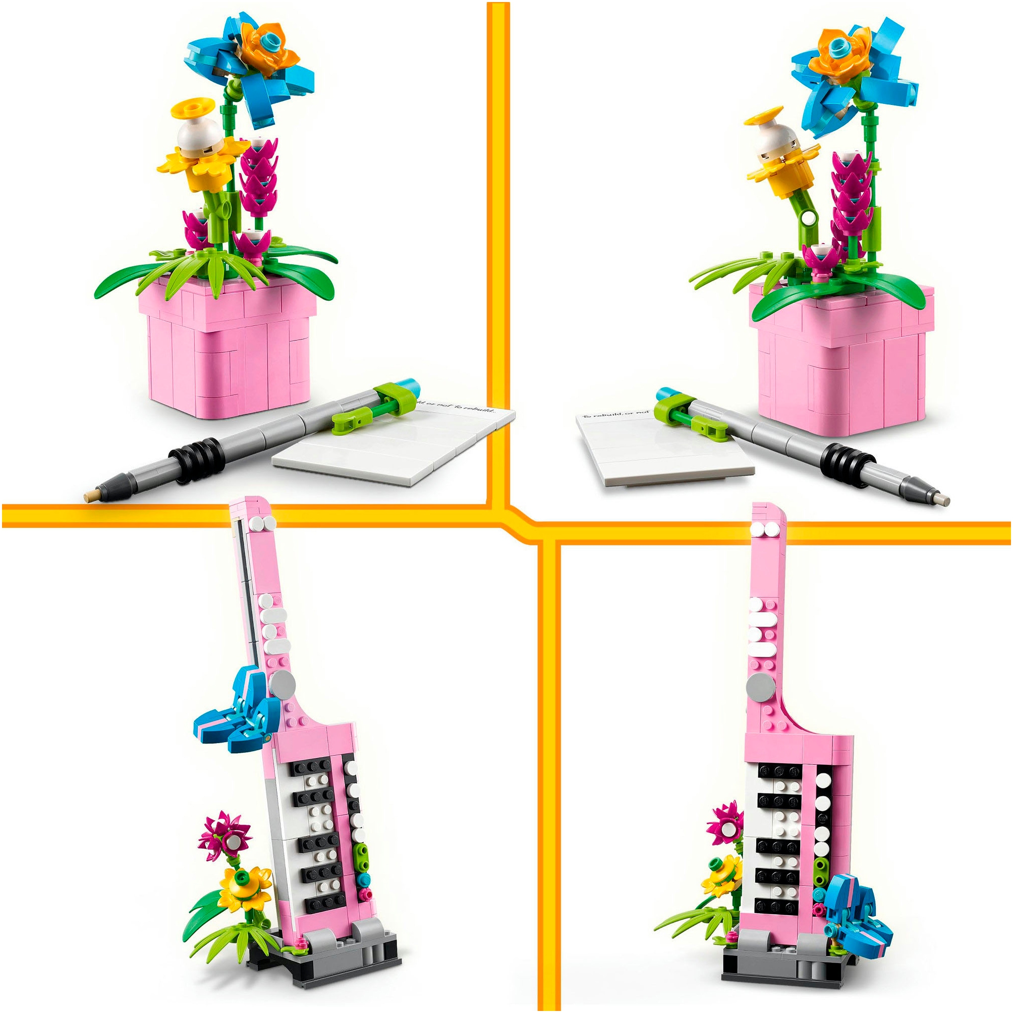 LEGO® Konstruktionsspielsteine »Schreibmaschine mit Blumen (31169), LEGO Creator«, (363 St.), Made in Europe