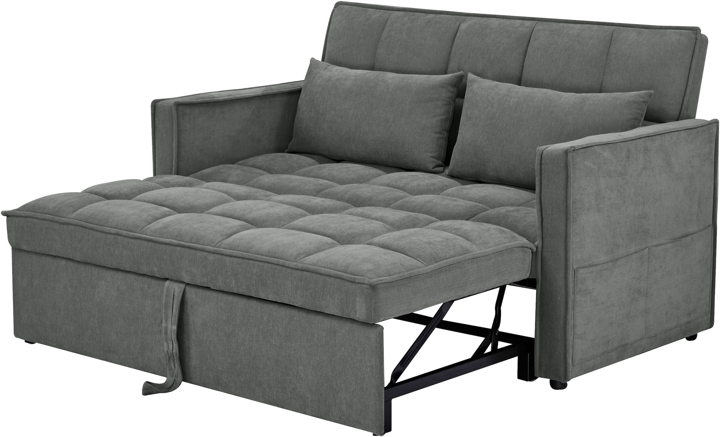 OTTO home Schlafsofa »STEFFO, 159 cm, 2-Sitzer, mit verstellbarer Rückenlehne« Klappmechanismus, Feinstruktur-Bezug, natürliche Farben