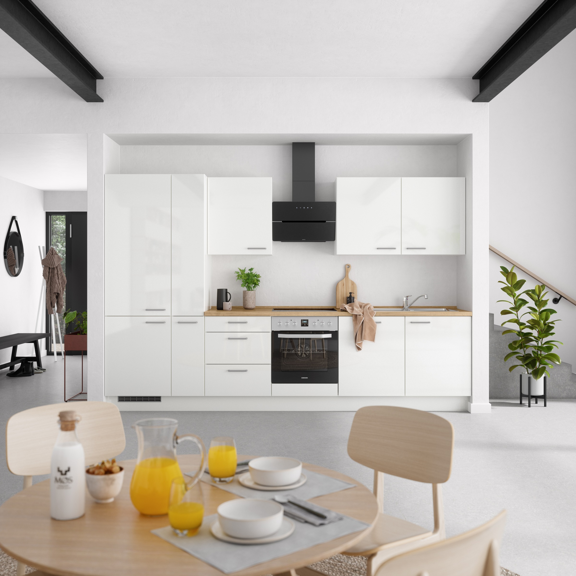 nobilia® Küchenzeile »"Flash II"«, vormontiert, Ausrichtung wählbar, Breite 330 cm, wahlw. mit E-Geräten