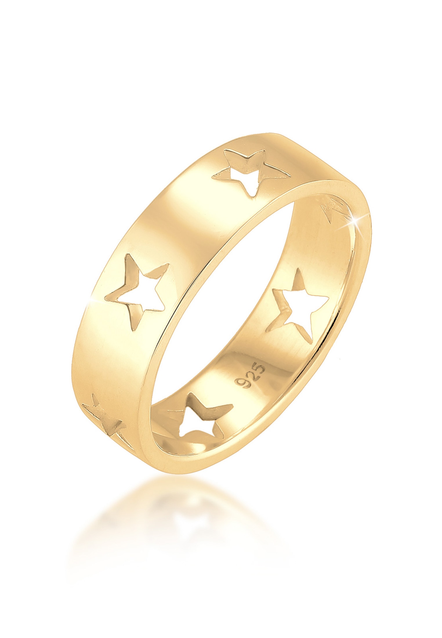 Elli Fingerring »Bandring Stern 925 Sterling Silber«