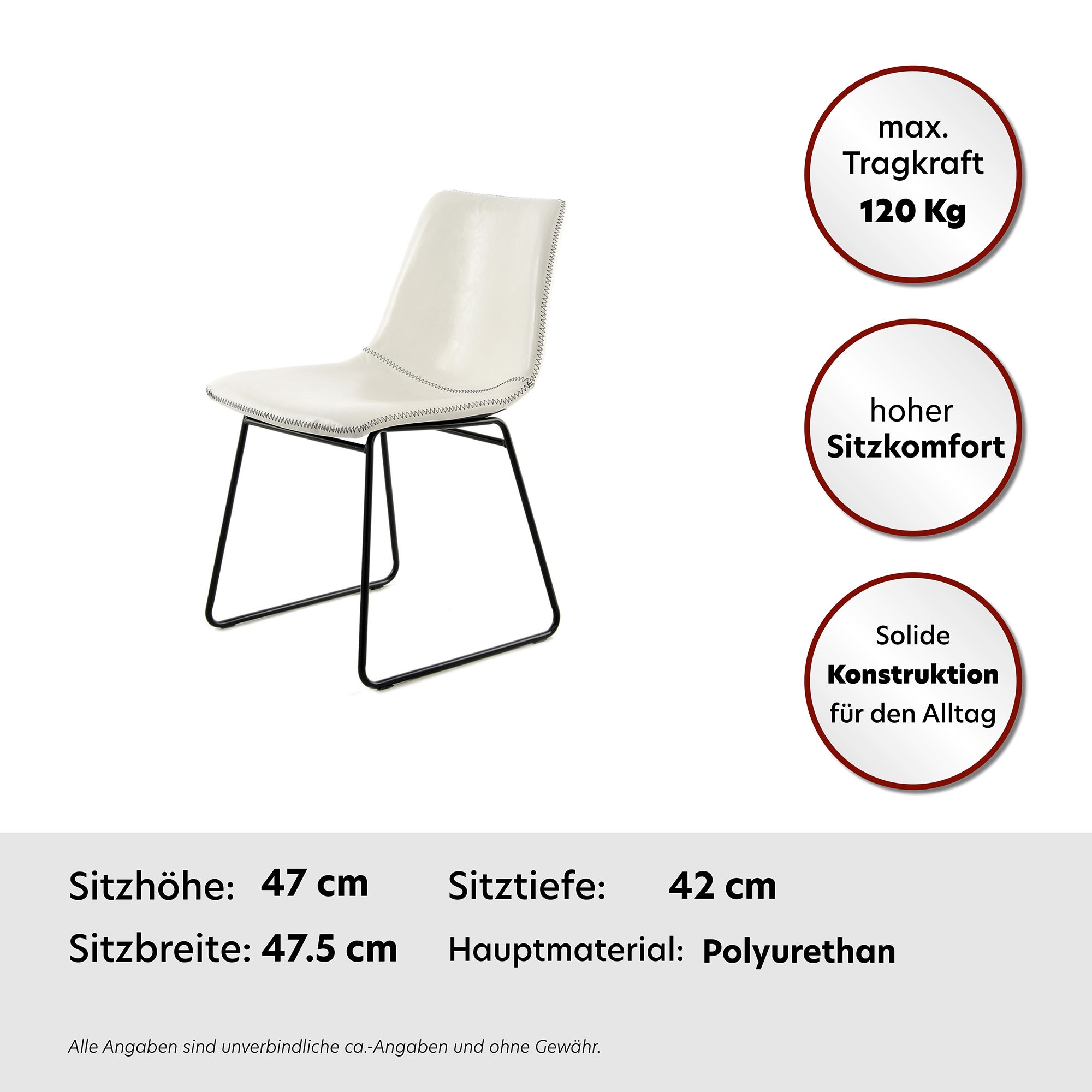 Kayoom Stuhl »Caila 110 2er-Set, Esszimmerstuhl in robuster Aufmachung« (Set) 2 Stk.pflegeleicht, modern, strapazierfähig, integrierbar in jeden Wohnstil