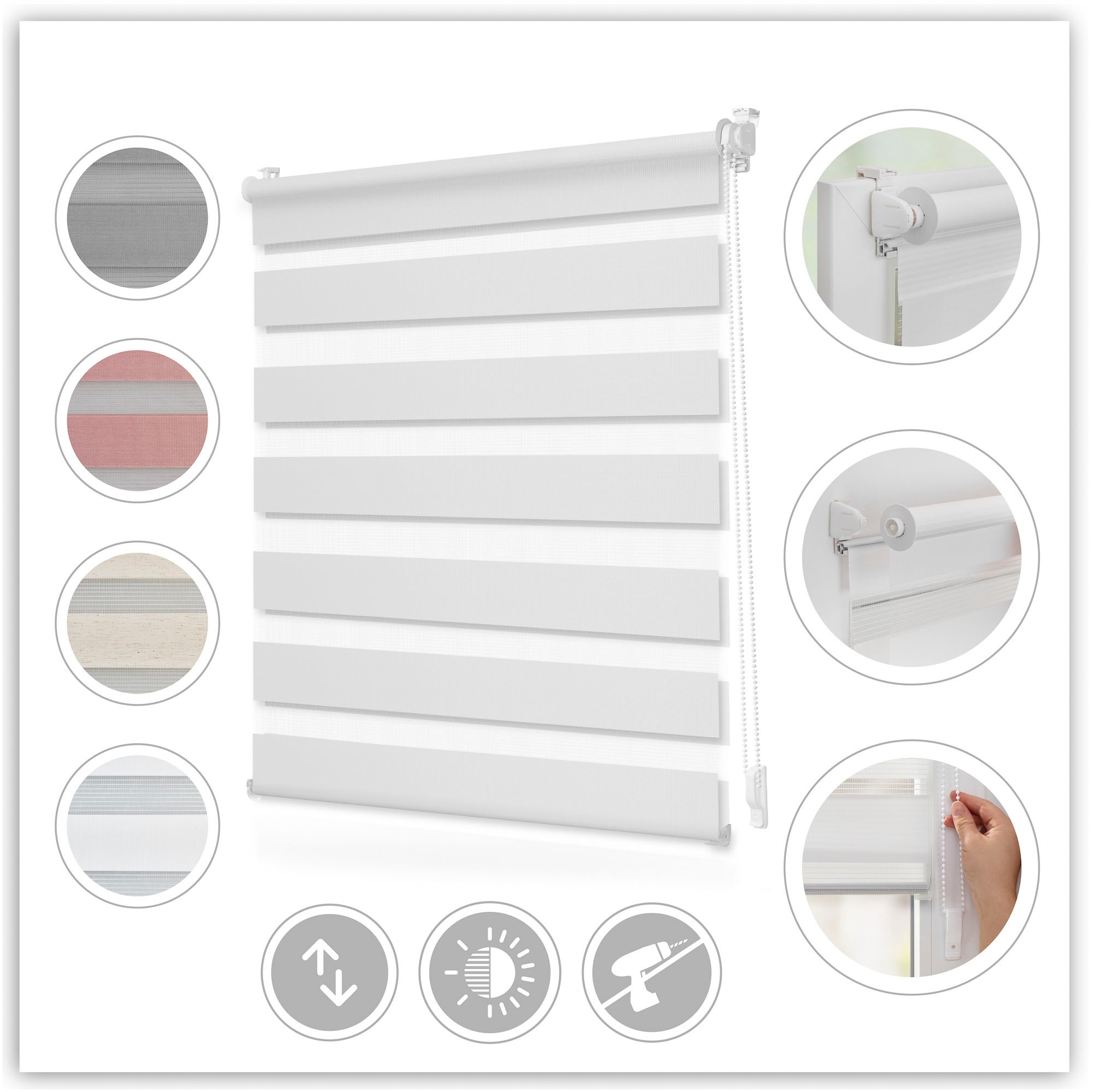 LICHTBLICK ORIGINAL Doppelrollo »Duo-Rollo Klemmfix, ohne Bohren, blickdich günstig online kaufen