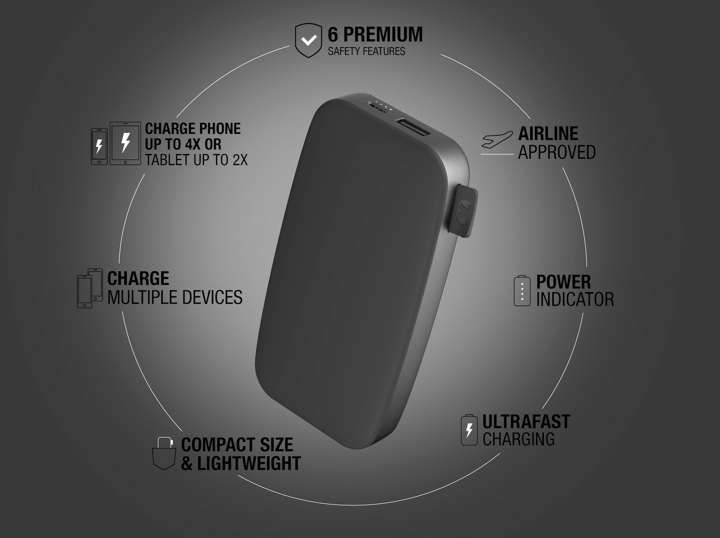 Fresh´n Rebel Powerbank »Power Pack 12000mAh mit USB-C, Ultra Fast Charge & 20W PD«