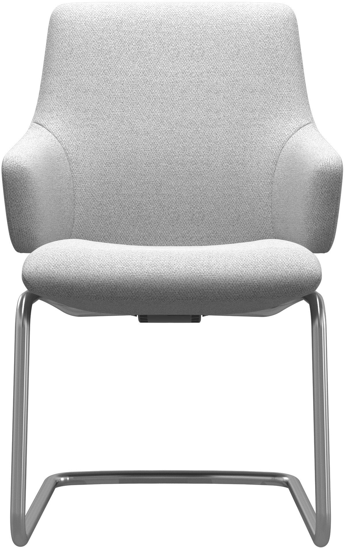 Stressless® Polsterstuhl »Laurel«, ROHLEDER Stoff Q2 FARON, Low Back mit Armlehne, Größe L, mit Beinen aus Stahl in Schwarz matt