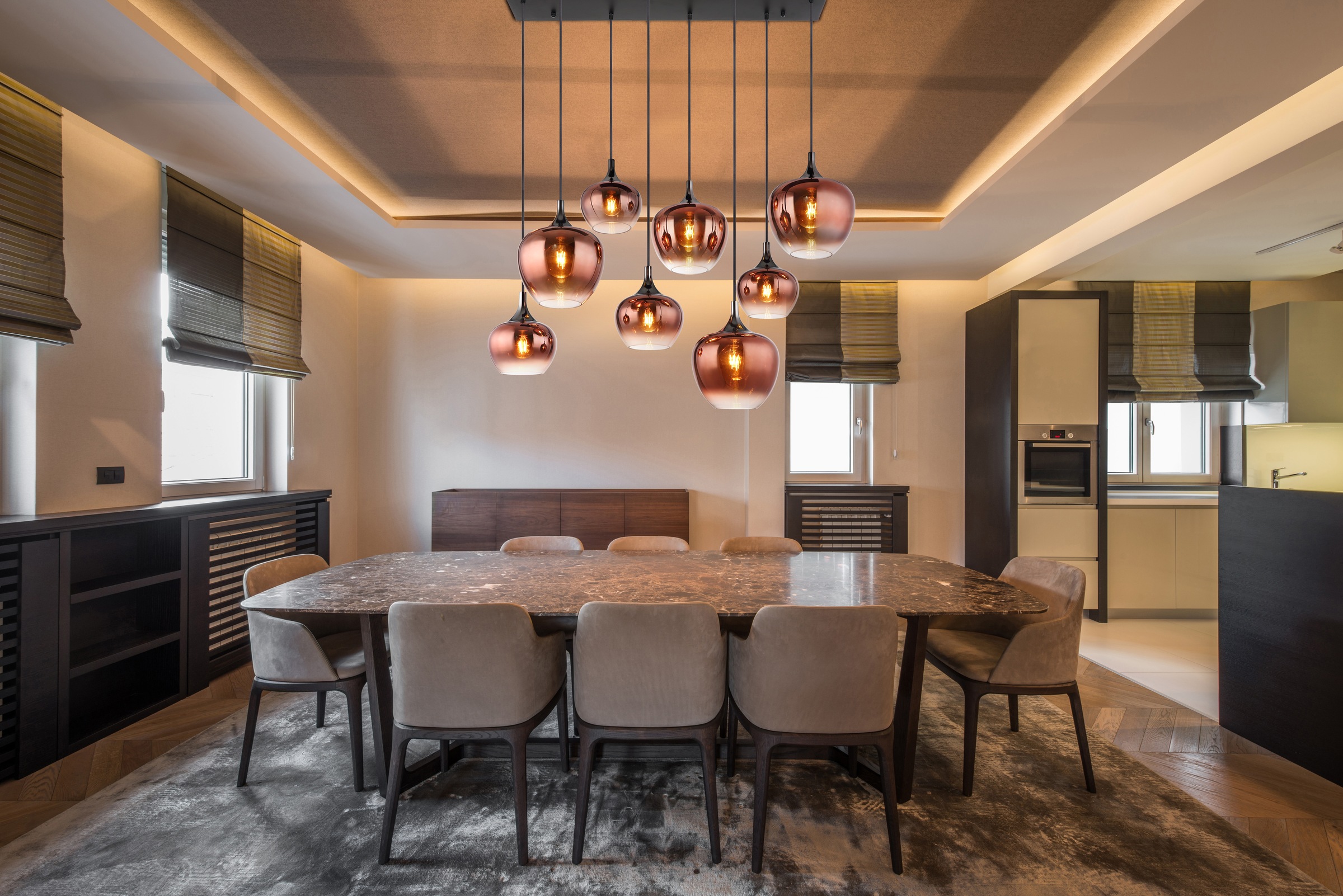 GLOBO LIGHTING Hängeleuchte »MAXY« E27 1 Stk. Hängelampe schwarz Glas kupfe günstig online kaufen