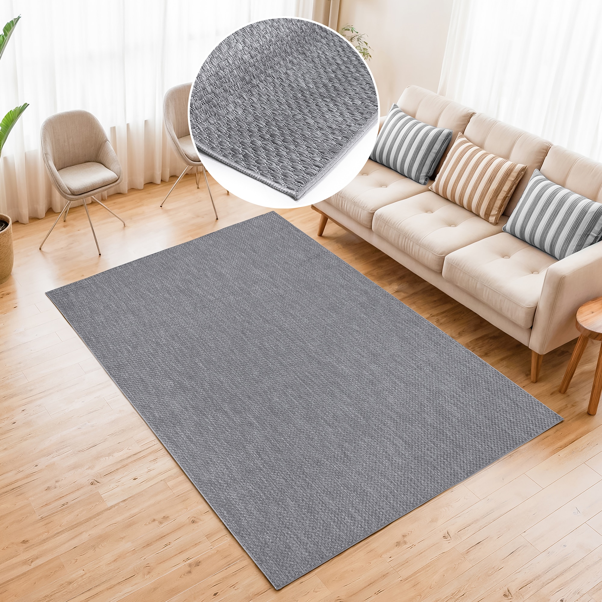 my home Teppich »Rhodos, In-und Outdoor geeignet«, rechteckig, 3 mm Höhe, S günstig online kaufen