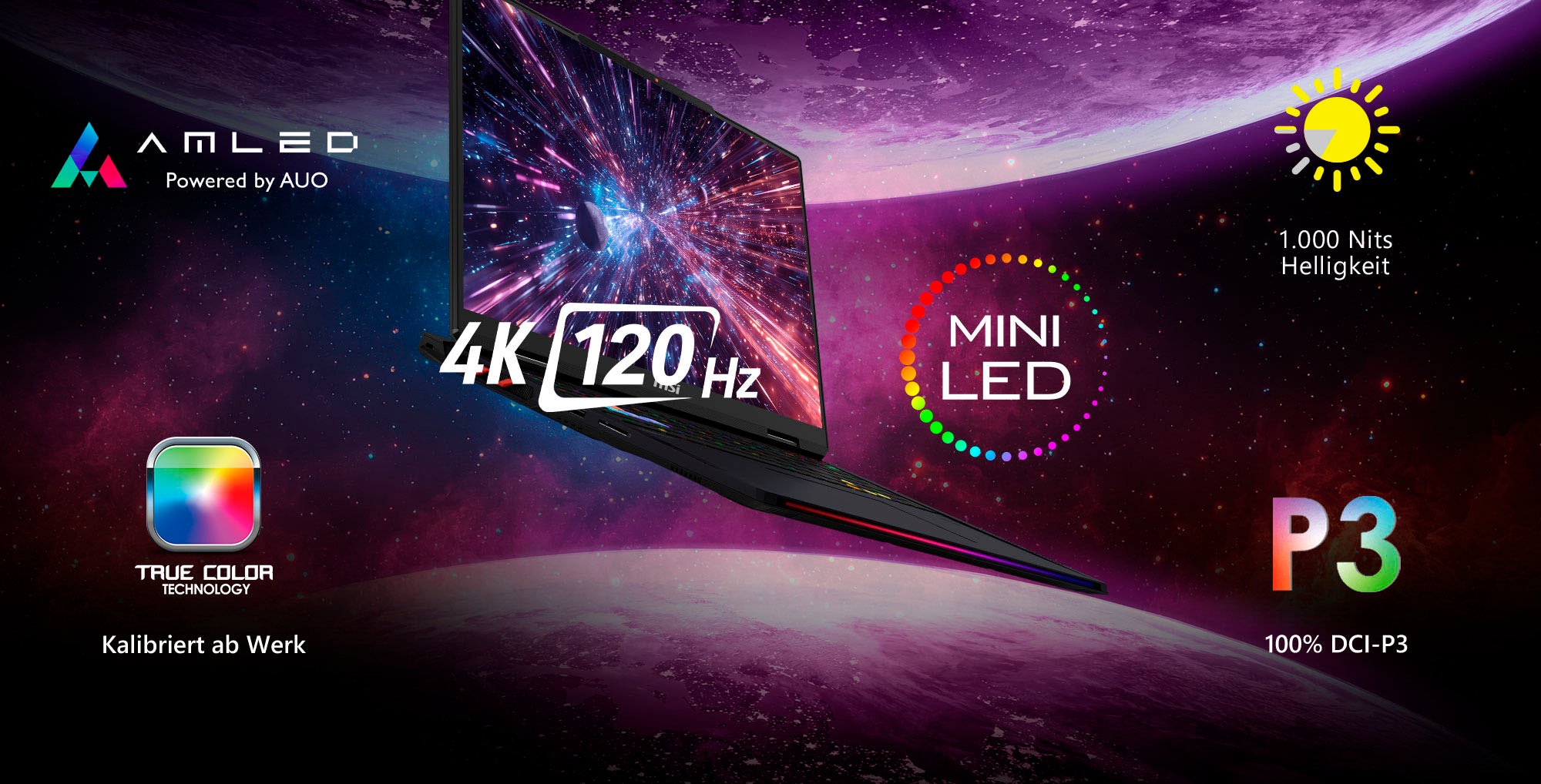 MSI Gaming-Notebook »Raider A18 HX A9WIG-080«, 45,8 cm, / 18 Zoll, AMD, Ryzen 9, GeForce RTX 5080, 2000 GB SSD