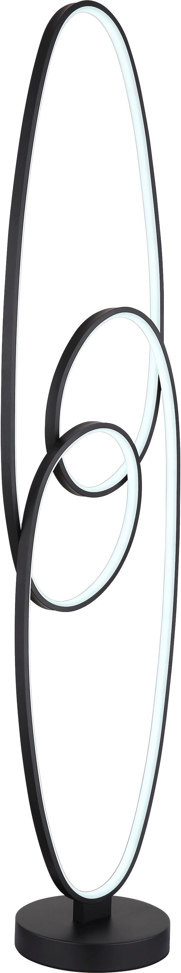 GLOBO LIGHTING Stehlampe »SPIRA« LED-Modul 1 Stk. Stehleuchte Schwarz, Opal, Fußtritt, dimmbar, LED 39W