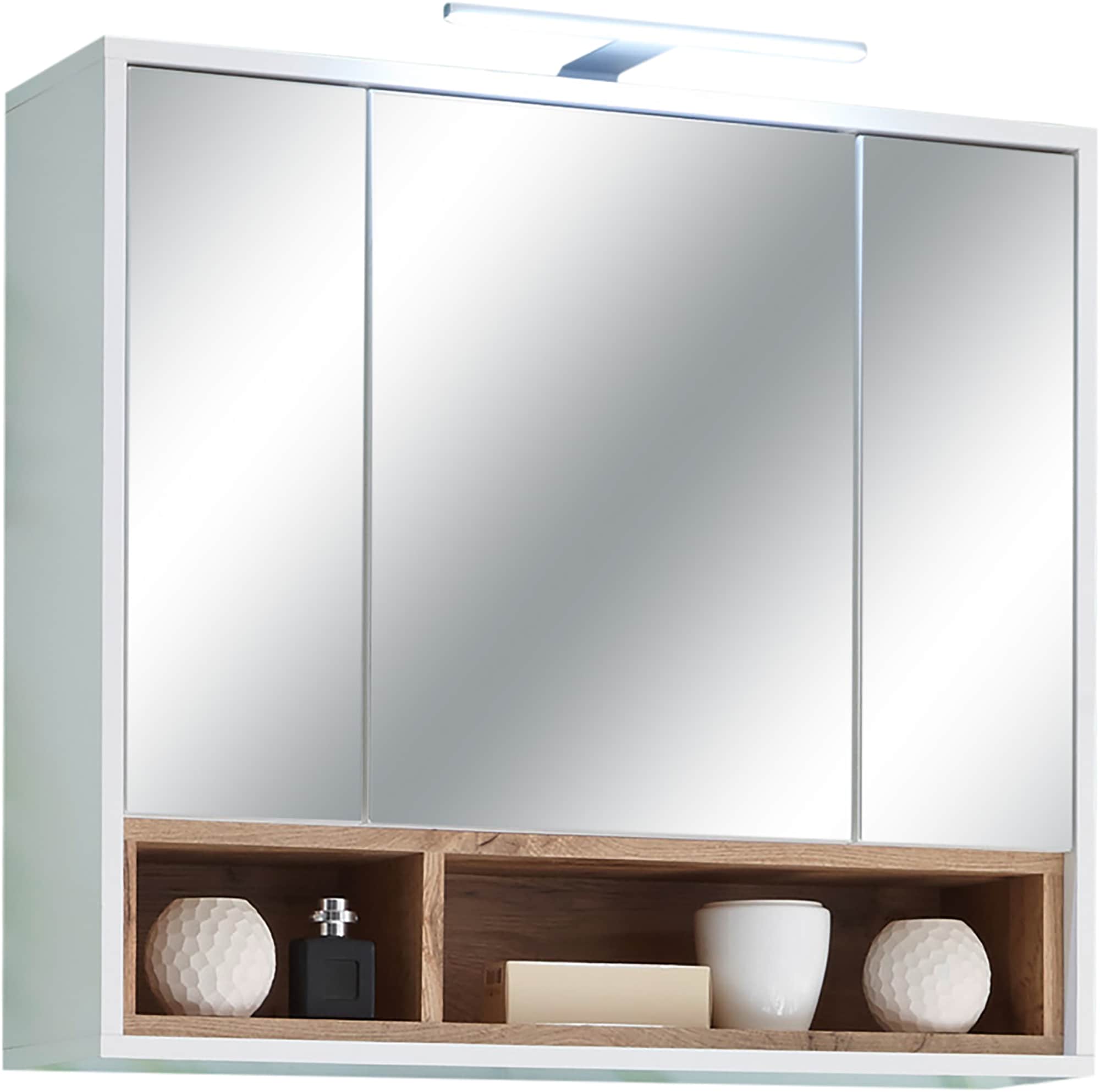 BASIC by Balculina Spiegelschrank »Mila, Badezimmerschrank BxHxT 80x72x21 cm«, (1 St.), Breite 80cm, Tür L/R monierbar, FSC-Mix 70%