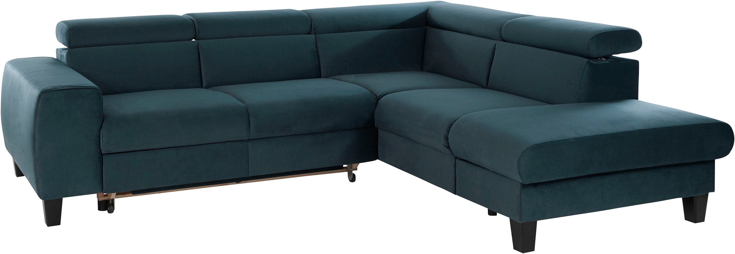 COTTA Polstergarnitur »Morven L-Form«, (Set), Set bestehend aus: Ecksofa mit Kopfteilverstellung & Hocker