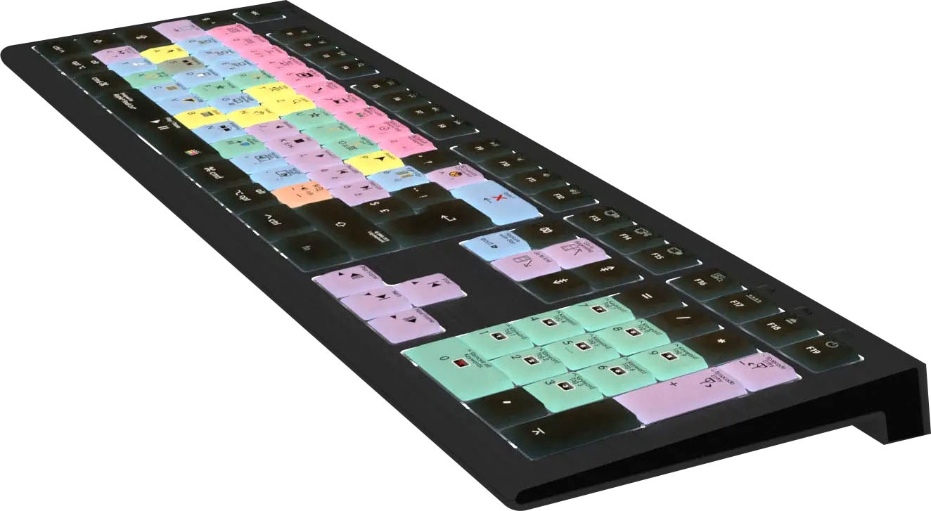 Logickeyboard Tastatur »Apple Final Cut Pro X Astra 2 DE (Mac)«, (Ziffernblock-USB-Anschluss)