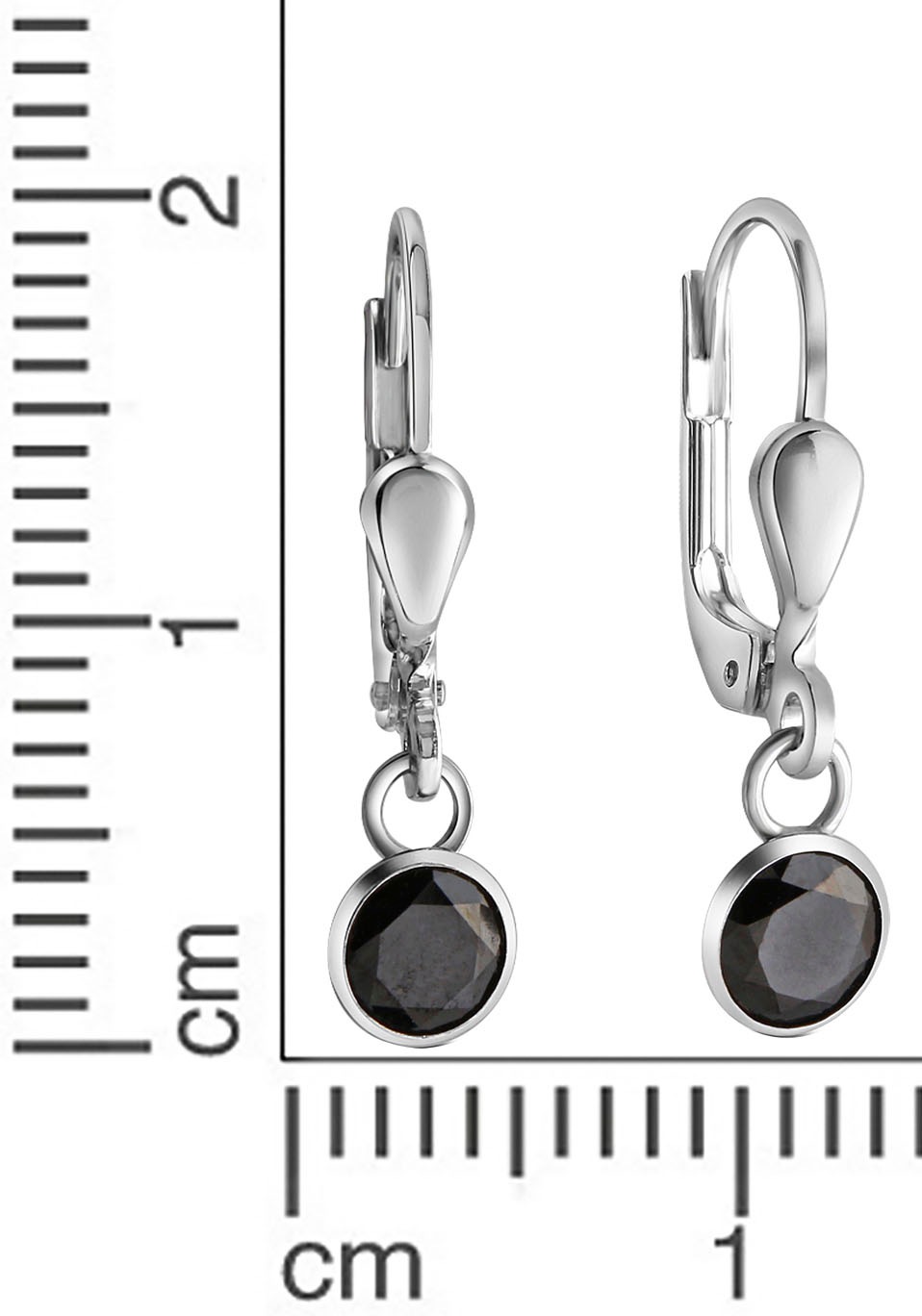 Firetti Paar Ohrhänger »Schmuck Geschenk Silber 925 Ohrschmuck Patentbrisur Solitär Glitzer«, mit Zirkonia (synth.)