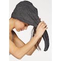 my home Turban-Handtuch »Juna«, (2 St.), mit Knopfverschluss am Hinterkopf (2 Stück), einfarbiges Haar-Handtuch