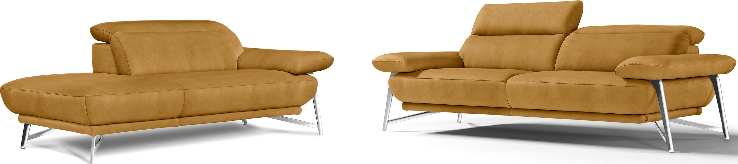 Egoitaliano Sofa »Anais, erstklassiger Sitzkomfort, Fußfarbe chrom«, Set, K günstig online kaufen