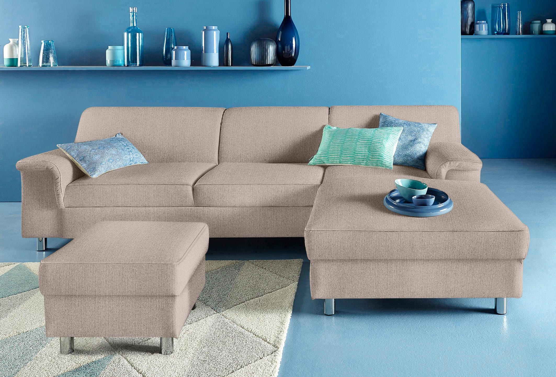 DOMO collection Ecksofa »Jamie, modern und elegant, Fußhöhe 9cm, L-Form,« w günstig online kaufen