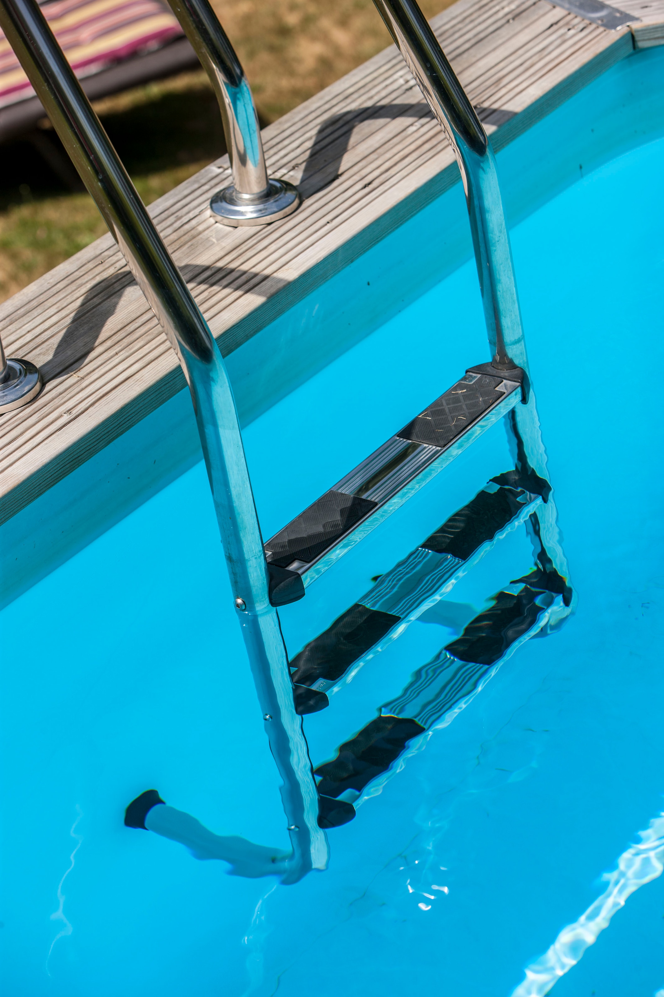 Gre Poolleiter »für Echtholzpools«, Edelstahl, 3 Stufen