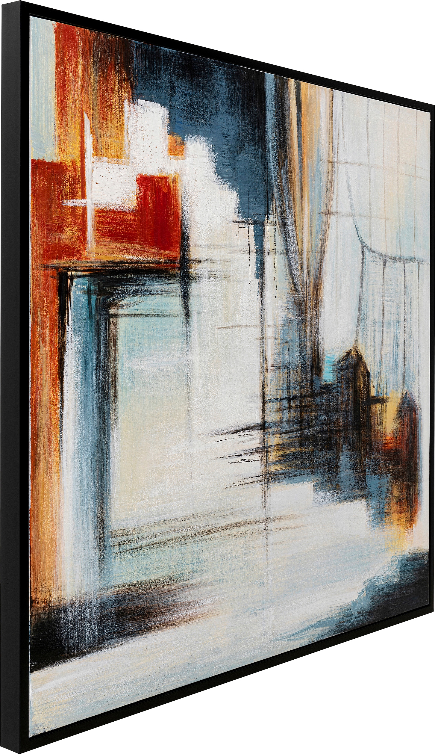 Kare Design Bild mit Rahmen »Gerahmtes Bild Visione Front 100x100cm« 1, 
