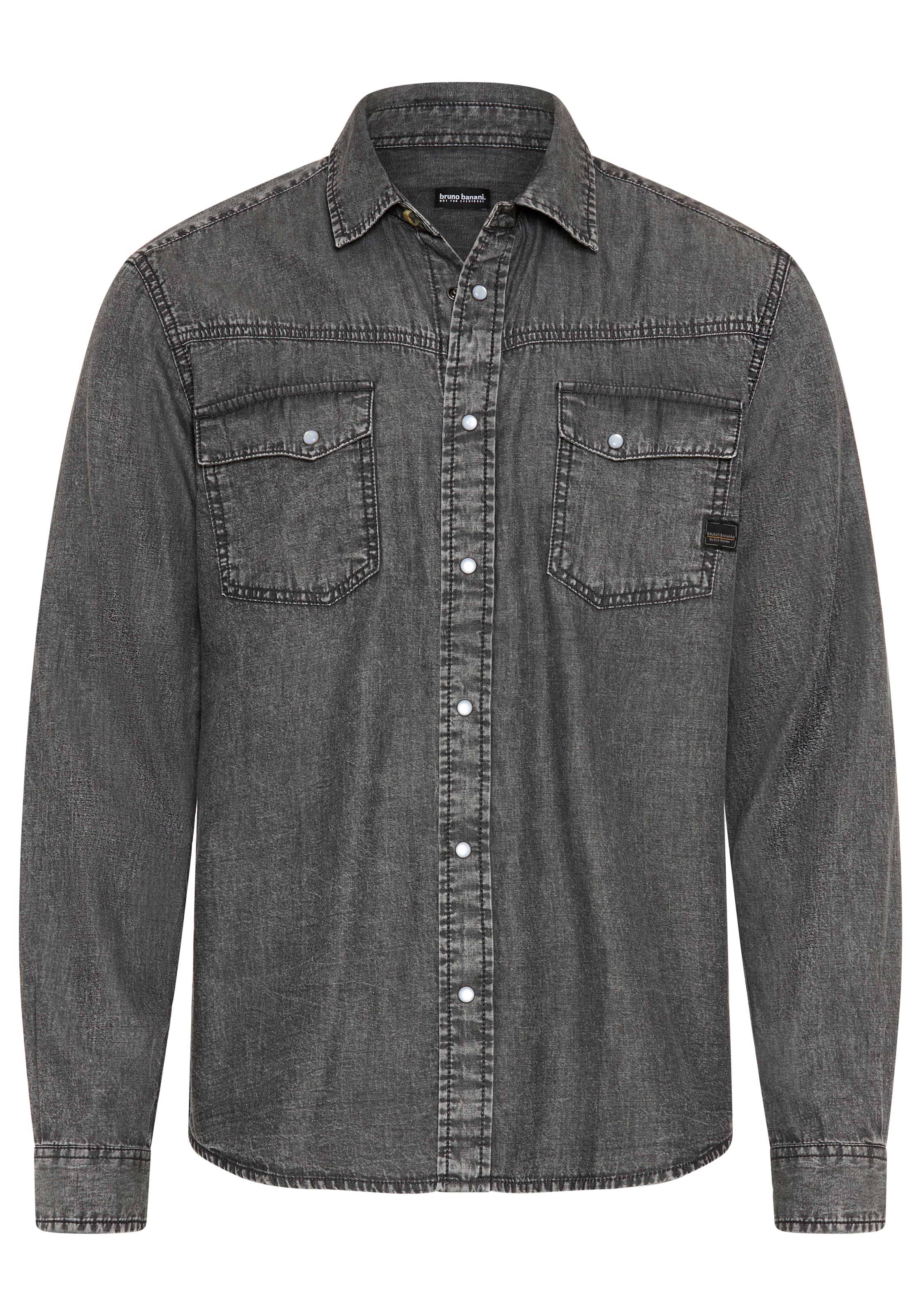 Bruno Banani Jeanshemd »schmal geschnitten« schmale Basic-Passform, aus Baumwolle in Denim-Jeans-Qualität