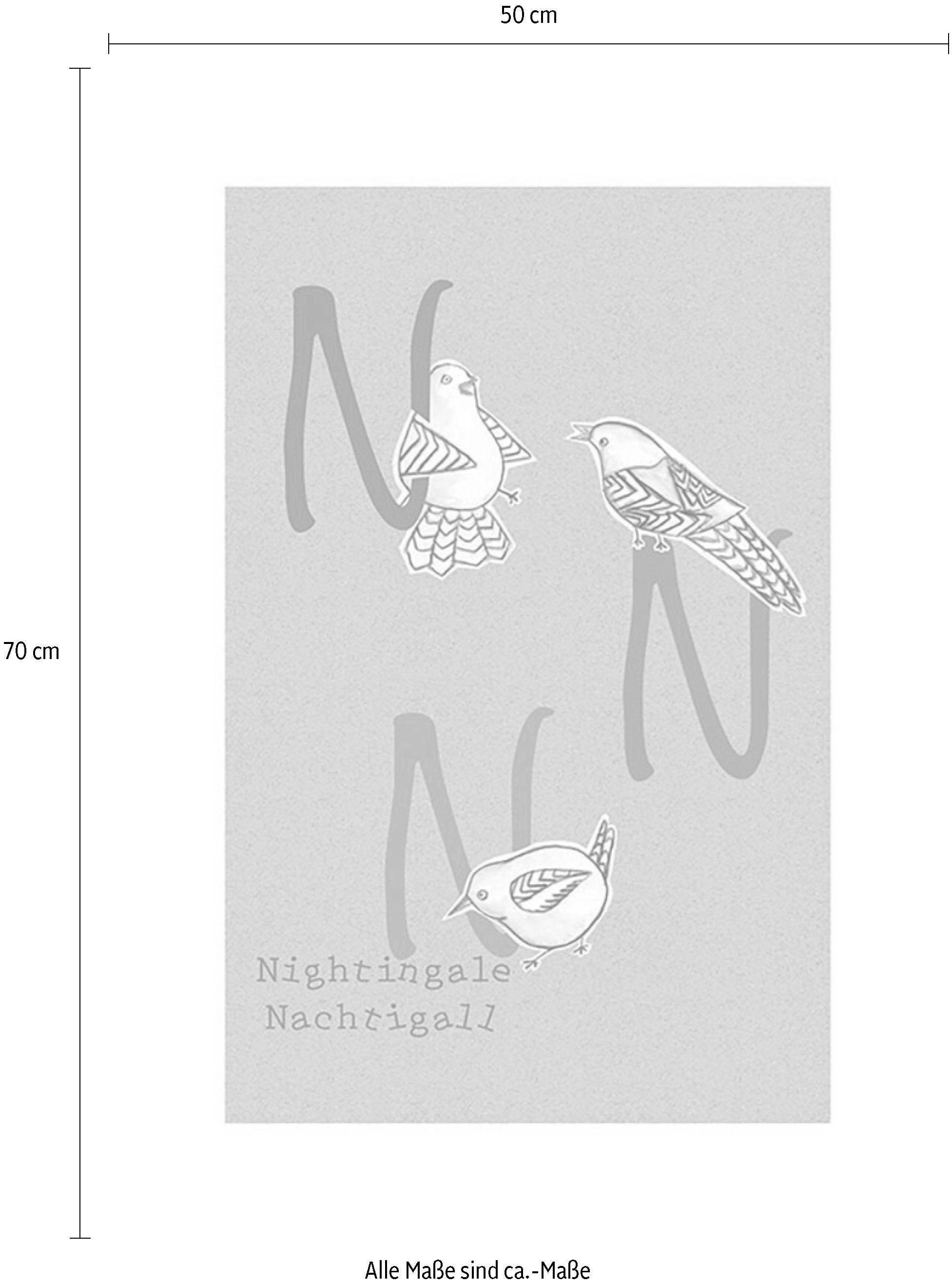 Komar Bild »ABC Animal N«, Buchstaben, (1 St.), Wandbild zur Dekoration - ohne Rahmen