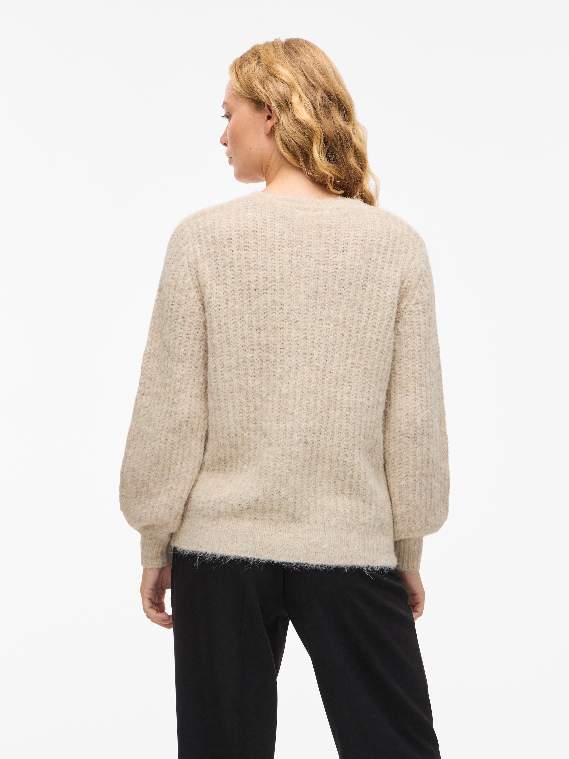 Vila Strickjacke »VILAMPE O-NECK L/S KNIT CARDIGAN-NOOS« Materialmix, regular fit