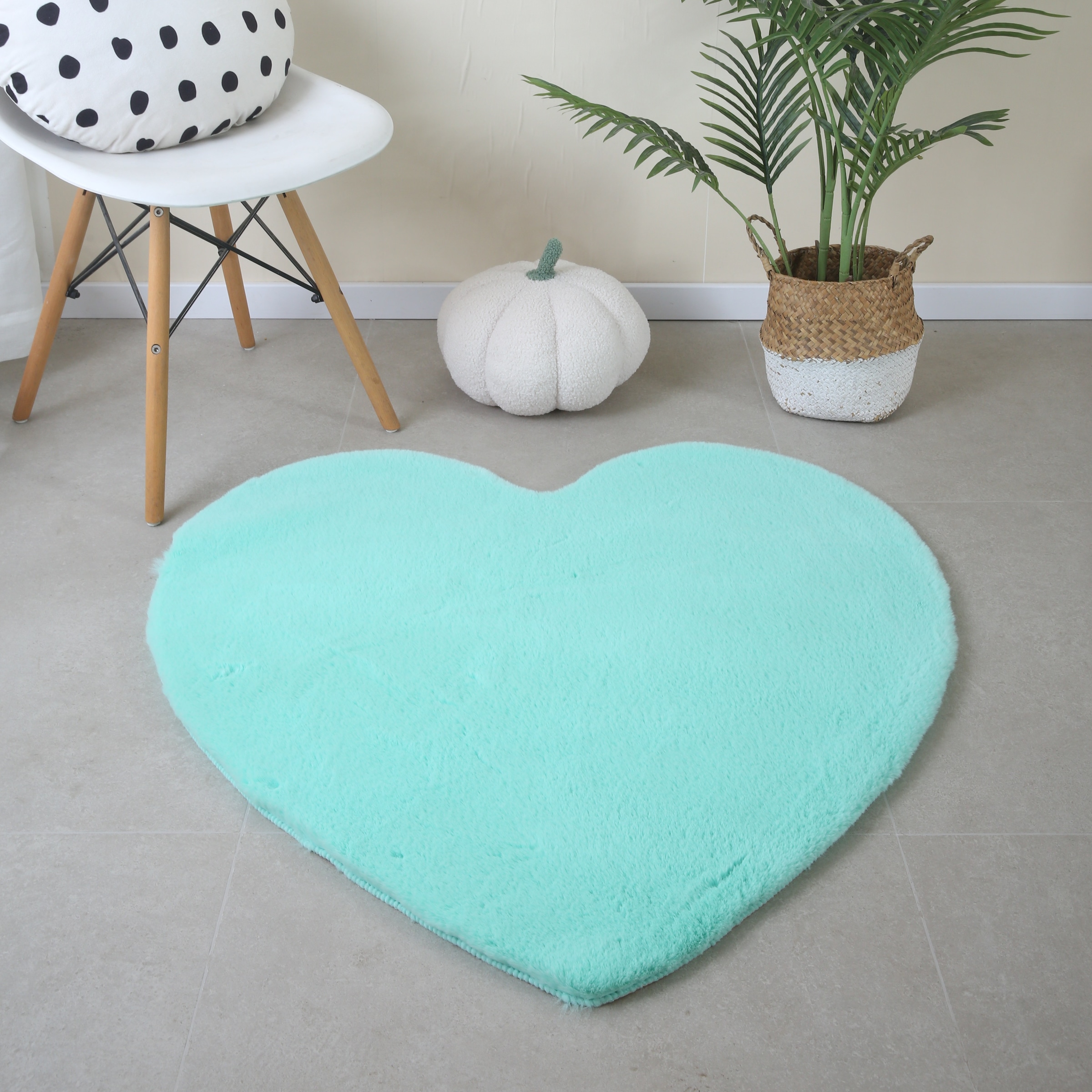Ayyildiz Teppiche Designteppich »CATY 5304«, herzförmig, 25 mm Höhe, Besonders weich / Softflor / Kunstfell / waschbar