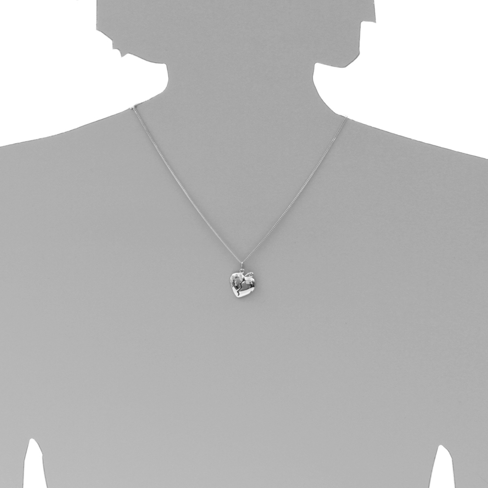 OSTSEE-SCHMUCK Kette mit Anhänger »Ostsee-Schmuck Kette mit Anhänger geteiltes Herz«, (2 tlg.)
