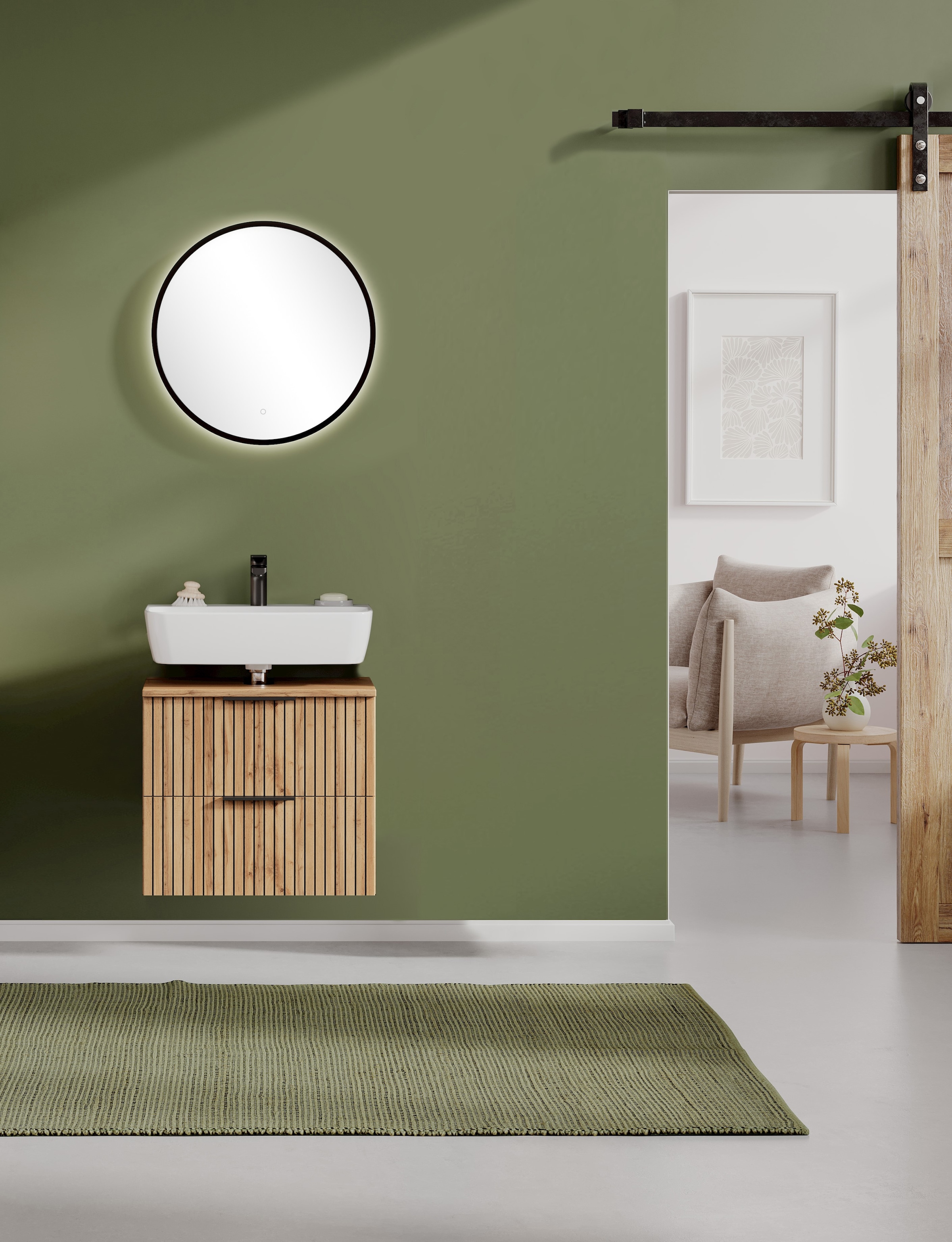 welltime Badezimmer-Set »Welltime Möbel, Carlton Unterbecken-Set 2teilig, 6 günstig online kaufen