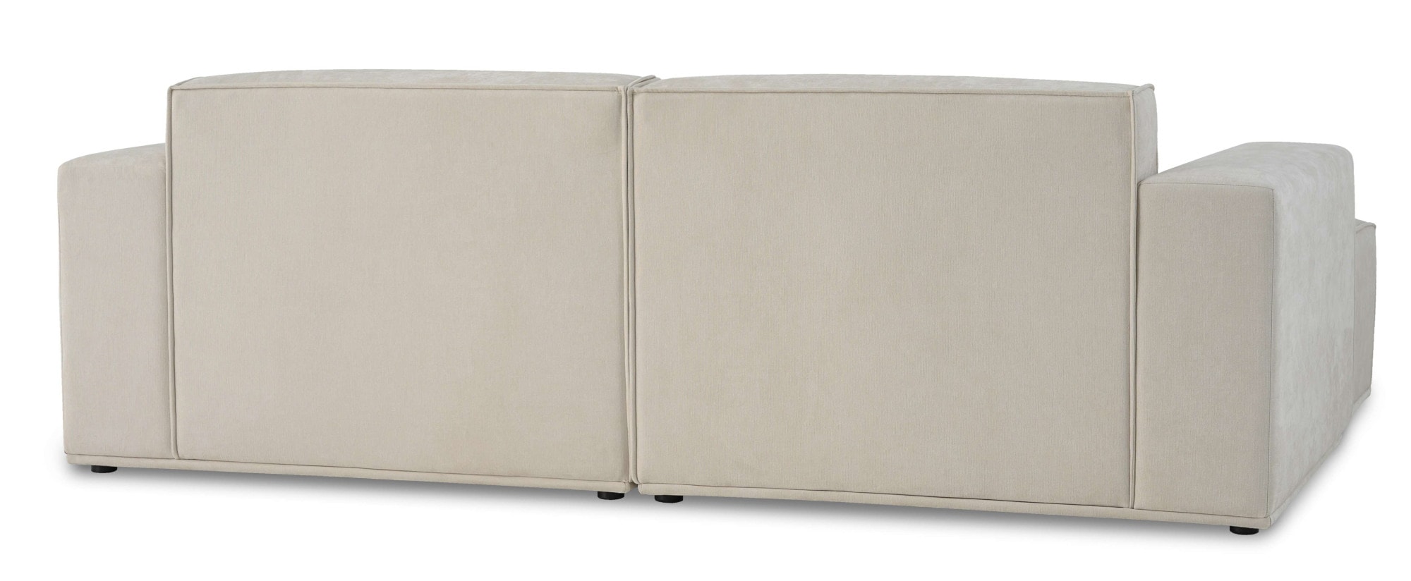 Home affaire Ecksofa »Avelin, 228 cm, L-Form, Chenille, Struktur-Boucle«, mit Wellenunterfederung, Kedernaht, bodentief, Skandi-Design