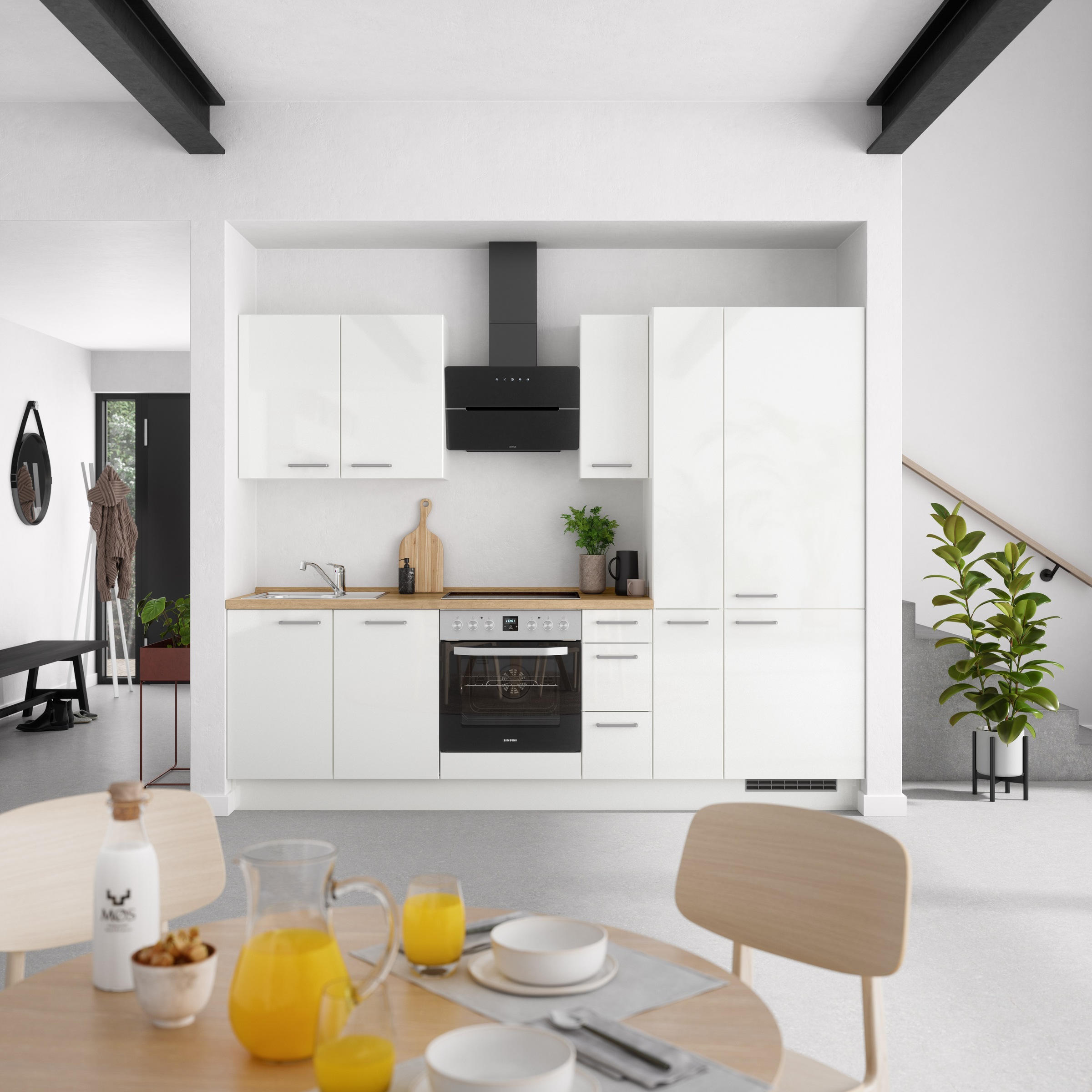 nobilia® Küchenzeile »"Flash II"«, vormontiert, Ausrichtung wählbar, Breite 270 cm, wahlw. mit E-Geräten