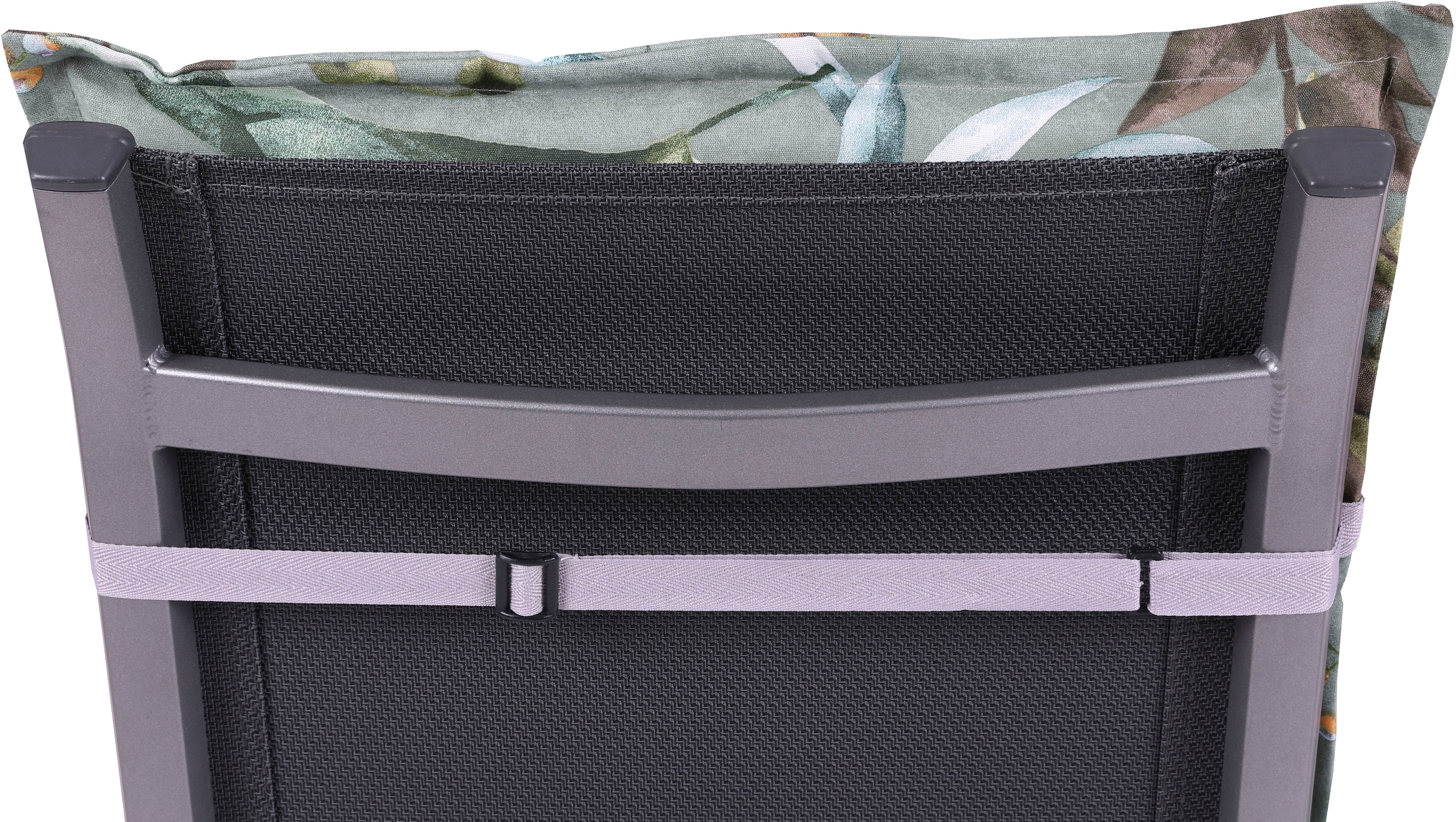 GO-DE Sesselauflage Blätter / Beeren grün - Maße BxLxH ca.: 50 cm x 100 cm x 7 cm